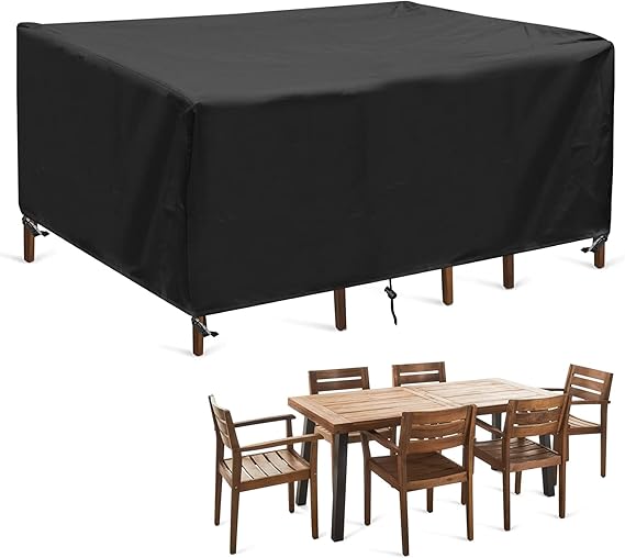 Copertura Impermeabile Per Tavolo Da Esterno 310x150 Cm - Telo Anti-UV Con Occhielli Rinforzati Per Giardino - Foto 5