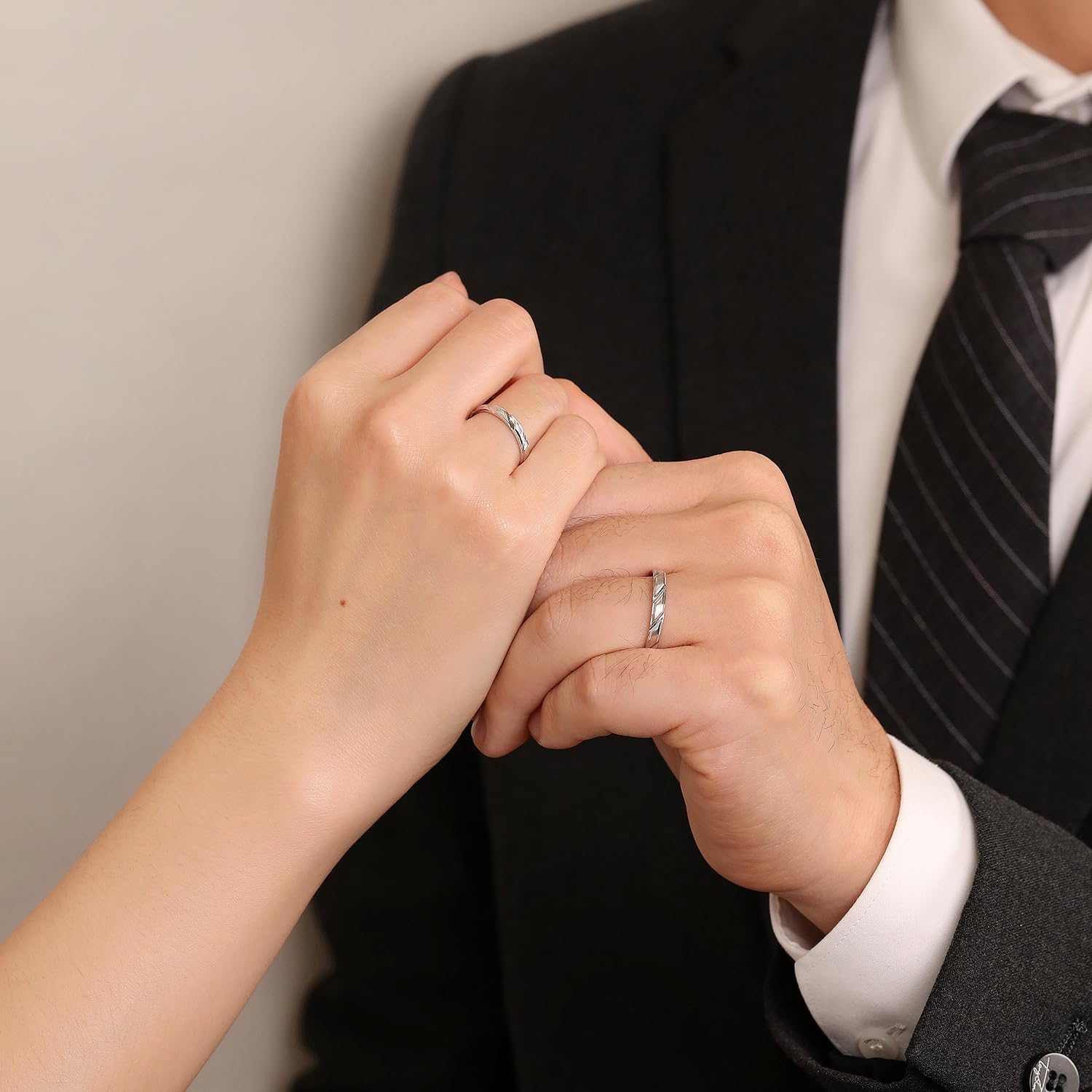 Meissa Plata de Ley 925 Anillos Pareja Alianzas Boda Ajustable Anillo Compromiso Regalos