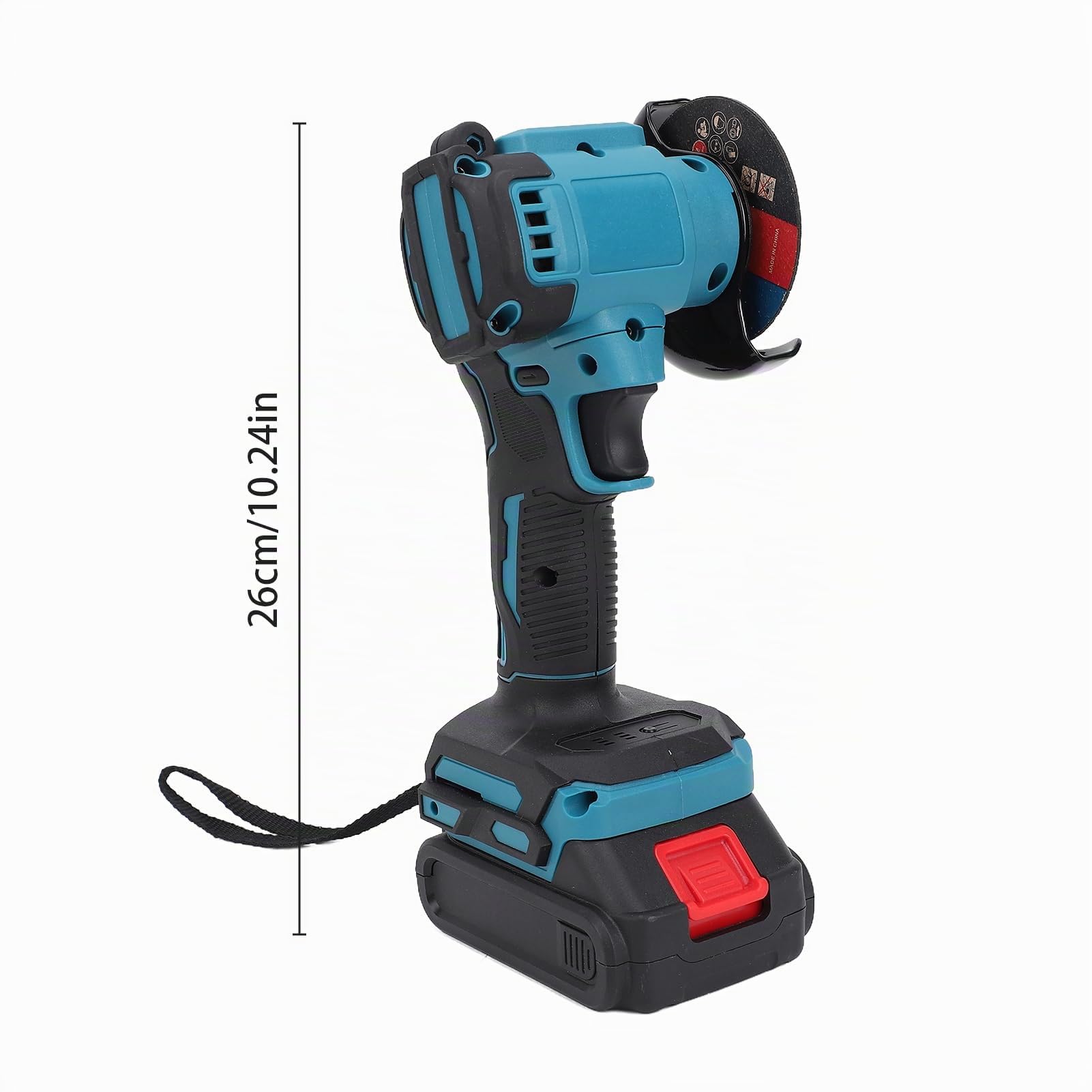 Mini-smerigliatrice angolare, senza fili, 21 V, utensile elettrico per lucidatura con 2 batterie ricaricabili, multifunzionale, con 7 dischi per mattoni, legno e acciaio