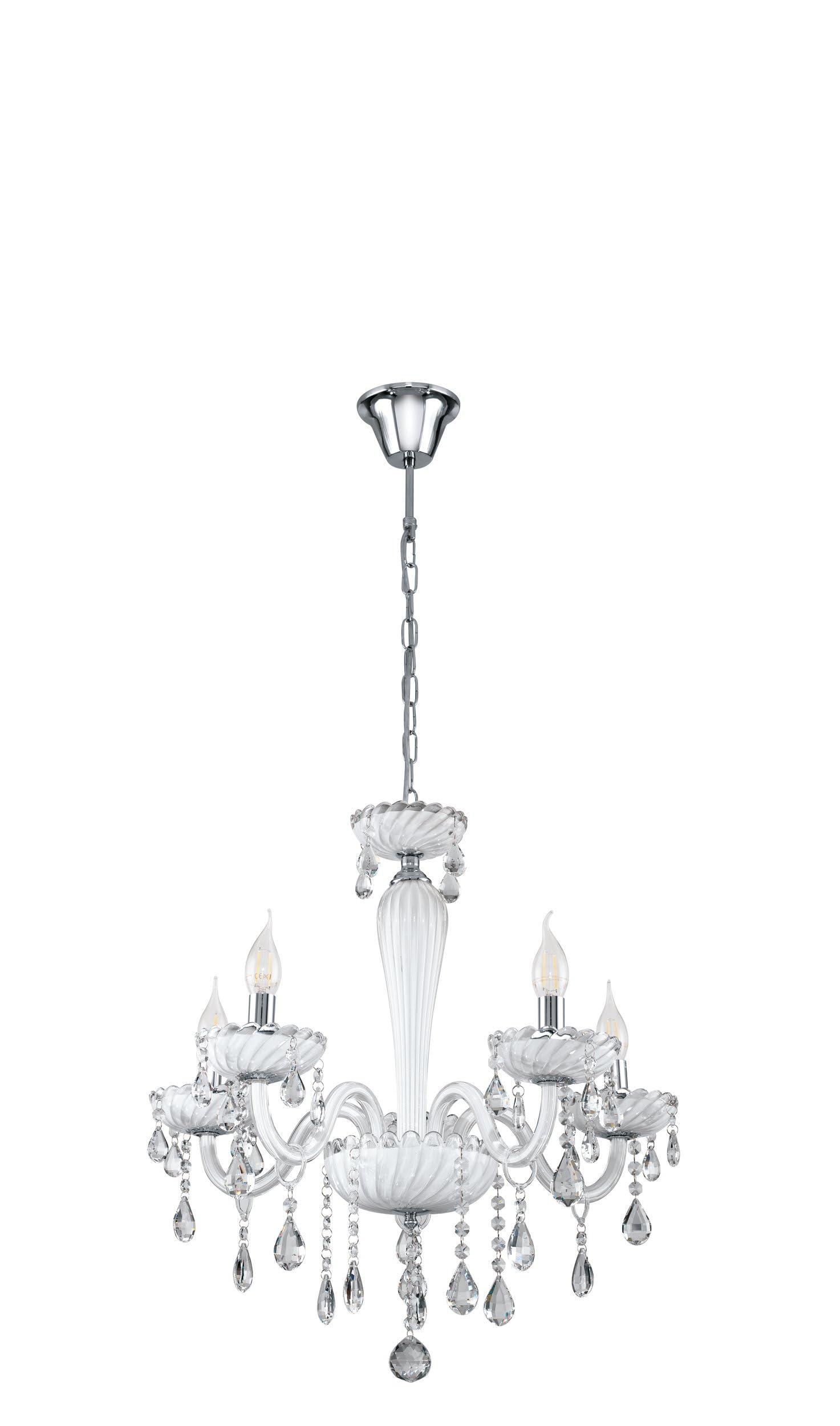 Eglo Lámpara colgante Carpento, candelabro vintage de 5 luces