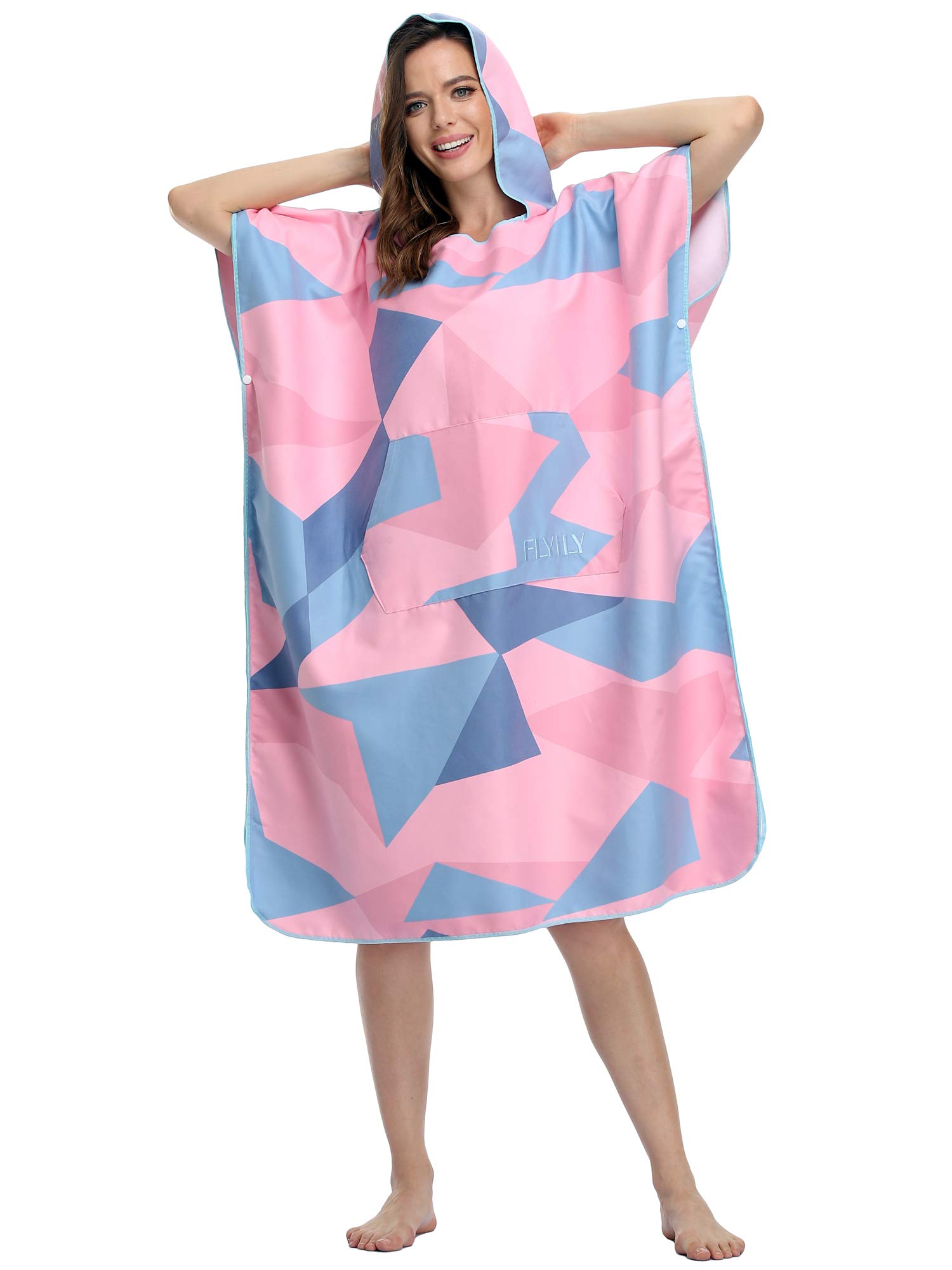 Poncho spogliatoio Accappatoio per cambiarsi Poncho ad Asciugamano da Surf con Cappuccio Ideale per Il Surf