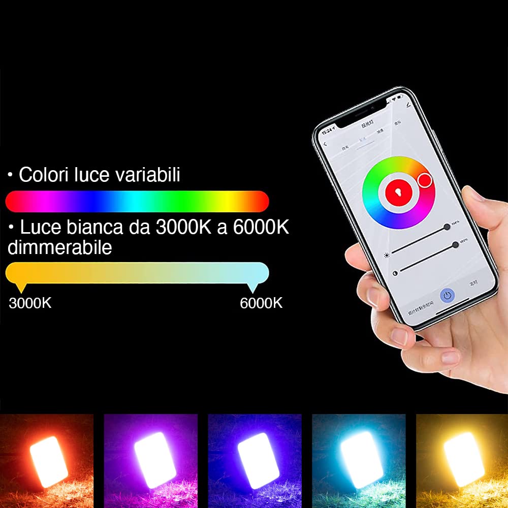 Poly Pool PP3143 - Proiettore Wi-Fi da Esterno LED 24W - Faro Luce Variabile RGB+CW Dimmerabile - Con Dissipatore di Calore e Staffa in Alluminio - SMART