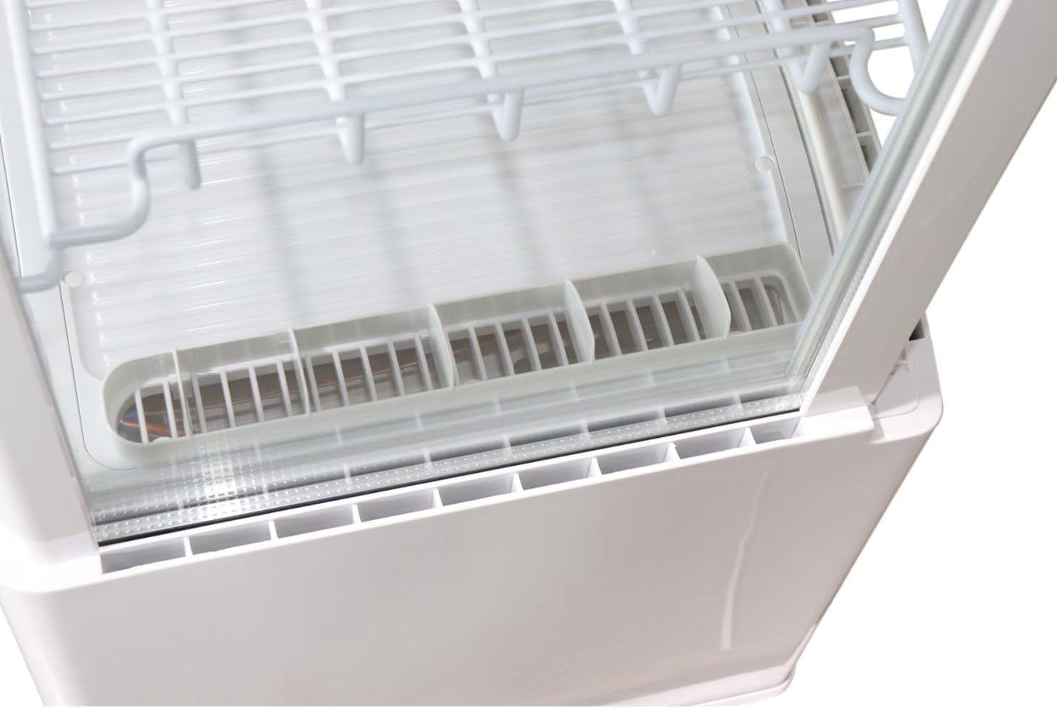 Vitrina Refriguerada Expositora, 215 L, Estantes Ajustables, Iluminación LED, Blanco y Negro medida 51,5 x 48,6 x 160,2 | Vitrina Horeca