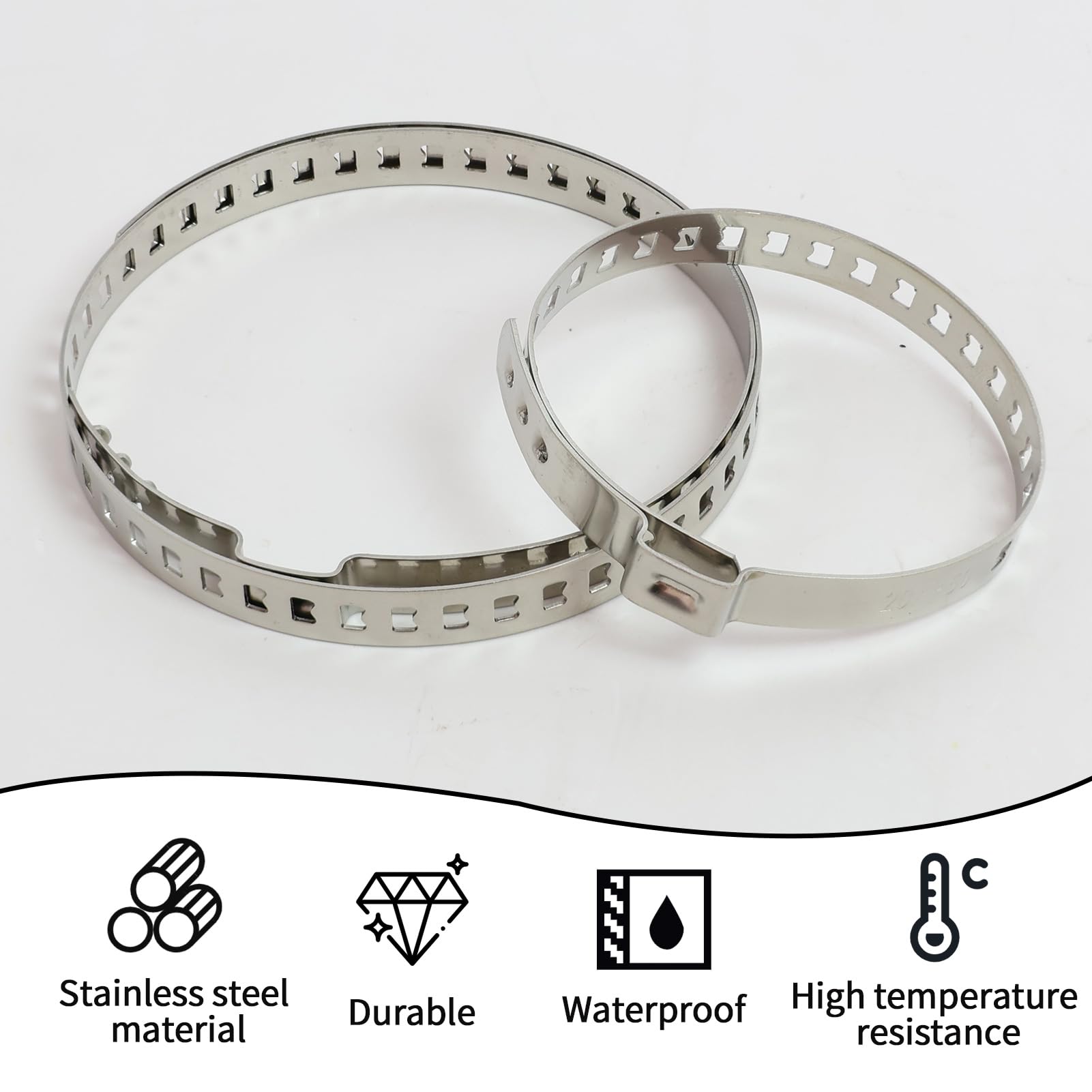 Jiavlyx 20 Abrazaderas De Acero Inoxidable 304 – 10x 20-50mm Y 10x 50-120mm – Universal Para Guardapolvos CV Y Mangueras