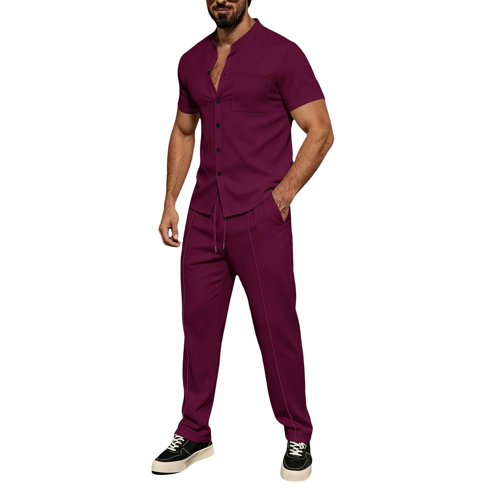 Generico Tuta Uomo Completa Felpata Casual Invernale Morbida | Completo uomo con felpa e pantaloni in tessuto morbido, ideale per casa e tempo libero, caldo e confortevole.