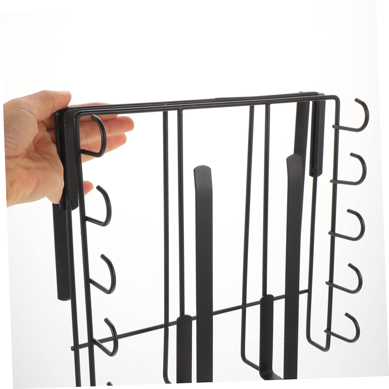 SOLUSTRE Under Cabinet Rack Multi Functional Kitchen Mug Shelf Cutting Board Lid Holder Space Saving Organizer for Cabinet Construction Finish