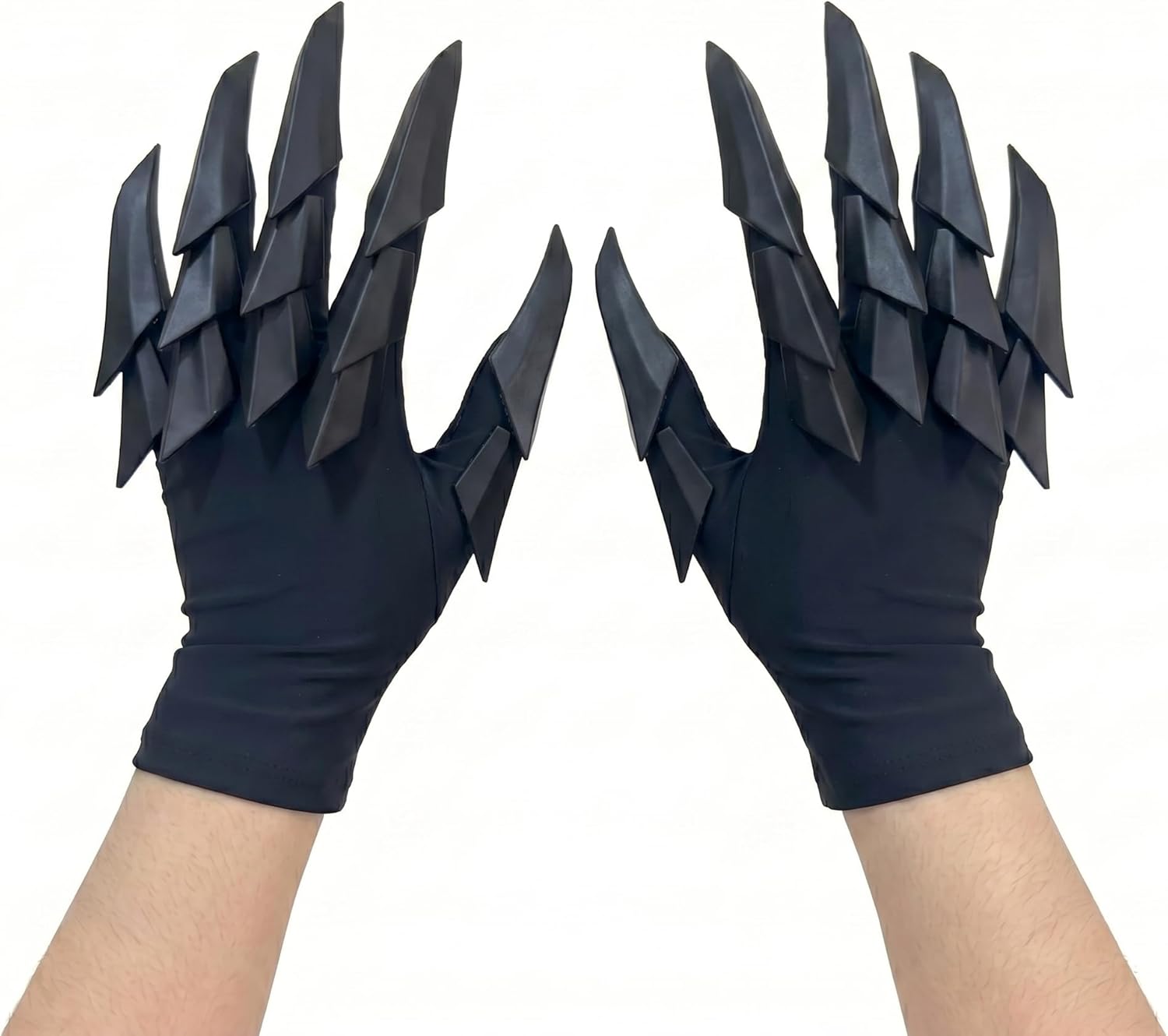 Articulated Gothic Claw Gloves, Flexible Mechanical Finger Armor Props for Cosplay, Halloween, and Parties