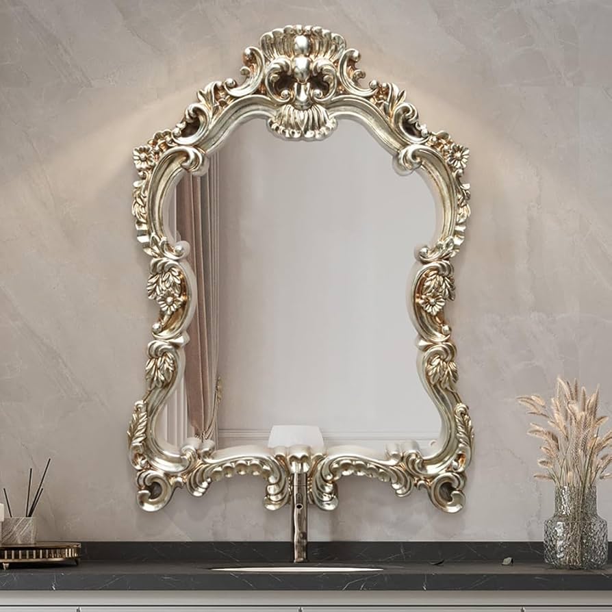 Amazon.com: Vintage Wall Mirror, Ornate Baroque Bathroom