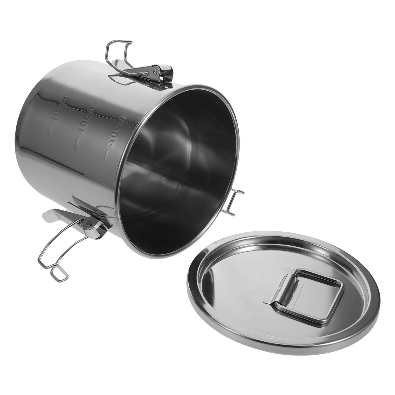 Homoyoyo Edelstahl Reisbehälter 6 L mit Luftdichtem Deckel und Griff Metallbehälter für Getreide Trockenwaren Lebensmittelecht Robust für Küche Transport