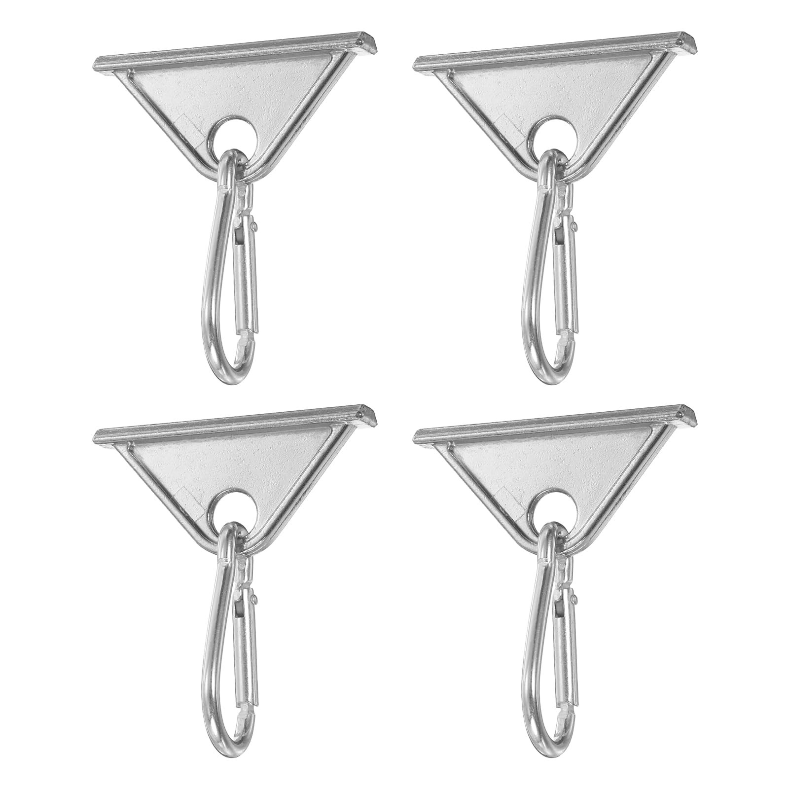 sourcing map 4Pcs Extrusion Sliding Hooks, Zinc Alloy Movable Hook with Spring Snap Buckle for 2020 Series EU Standard T-Slot Aluminum Extrusion Profile, Silver