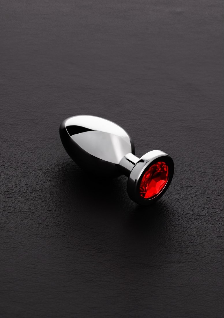 Plug anal avec bijoux rouge taille S Triune pour couples