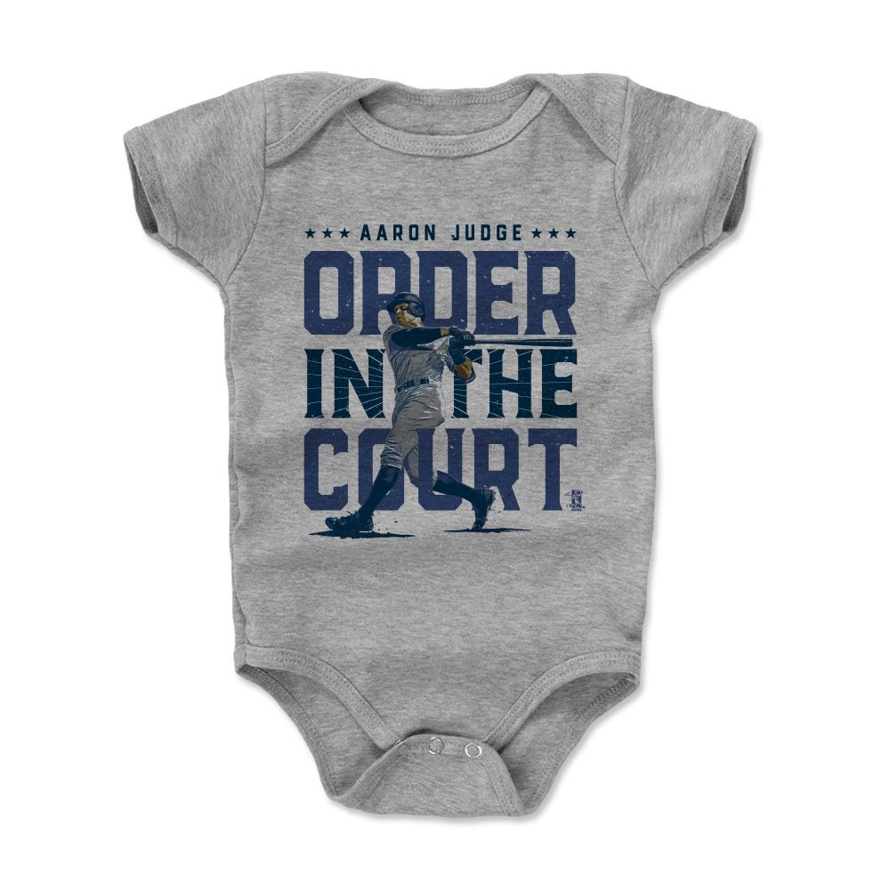 500 LEVEL Aaron Judge Baby Infant One Piece Bodysuit (3-6 Months, Heather Gray) - Aaron Judge Order B