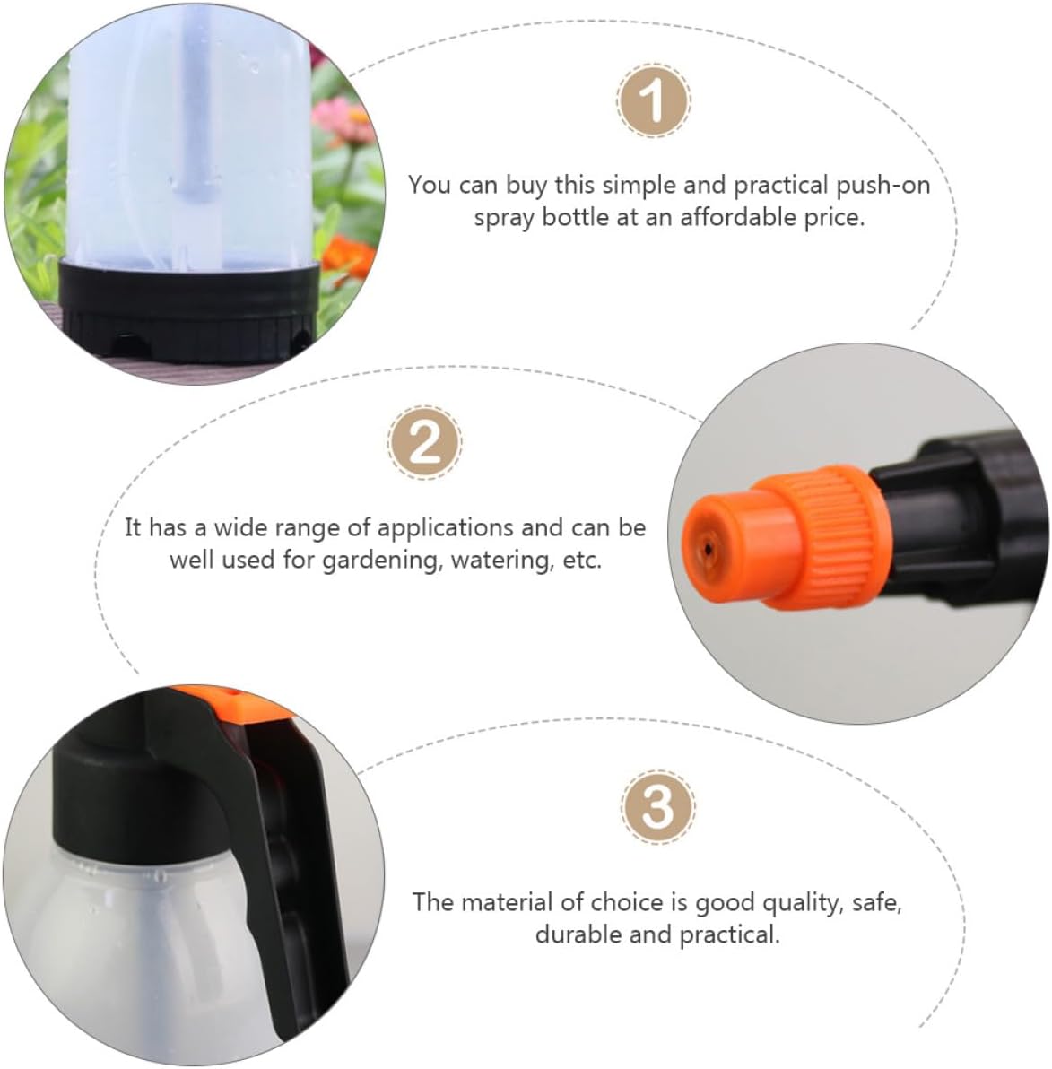 Hand Pump Garden Sprayer 1/2 Gallon Pressure Water Bottle for Plants and Succulents Manual Air Pressure Spray Pot for Indoor Outdoor Watering and Flower Sprinkling image 3