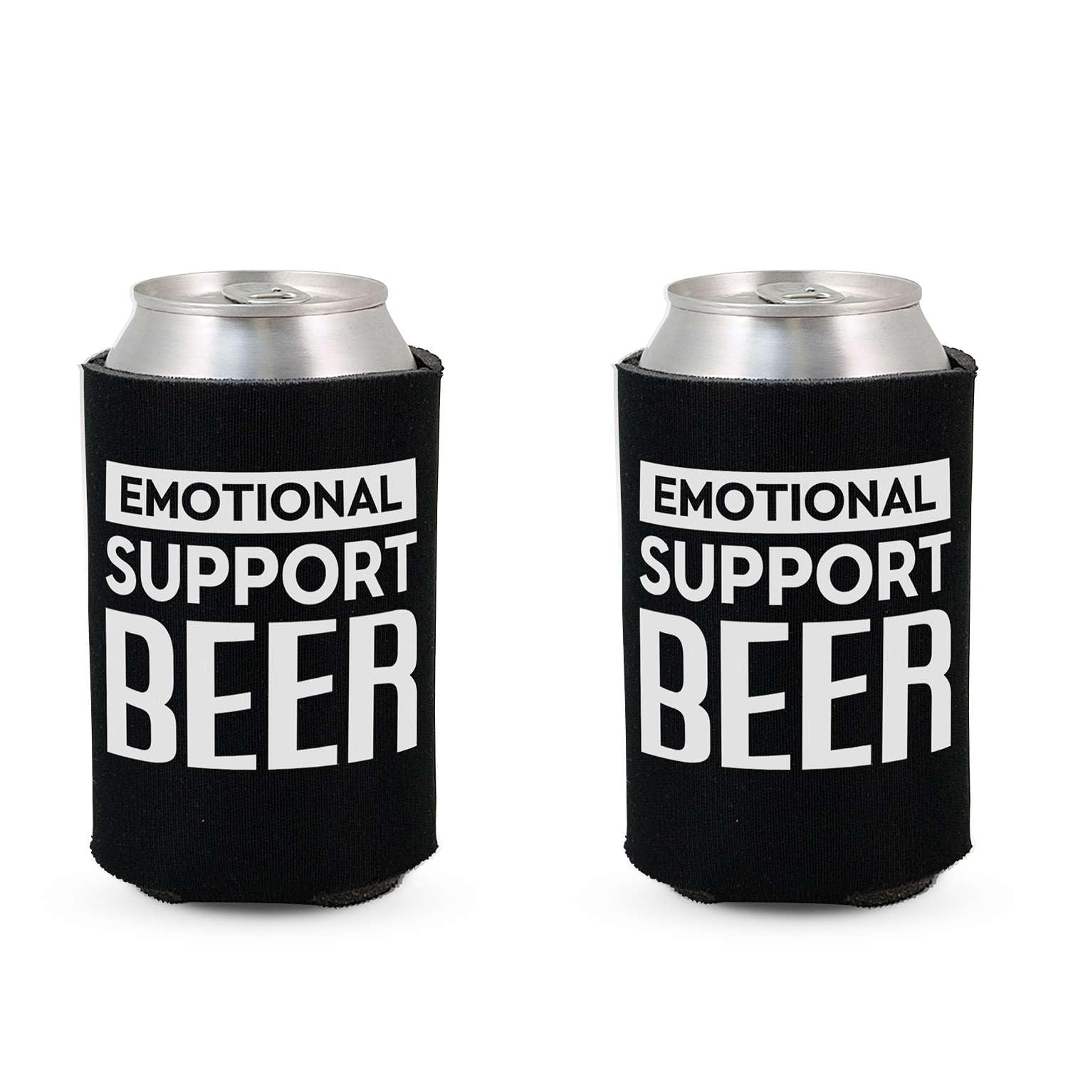 Manchons de refroidissement pour bière noirs | Lot de 2 protège-canettes isothermes