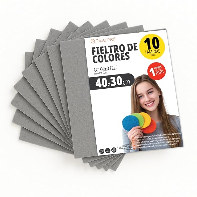 OFITURIA Fieltro para Manualidades DIY, Láminas de Tela de Colores Suaves y Flexibles para Costura, Patchwork