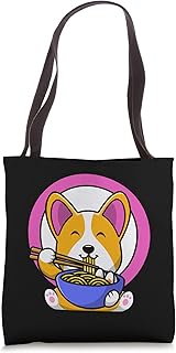Kawaii Corgi Ramen Cute Japanese Manga Anime Dog Lovers Tote Bag