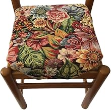 mauro Set of 4 Kitchen Chair Cushions – Gobelin Fabric – with Flaps – with Zip – 40 x 40 cm Var.127