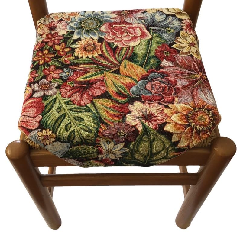 Galettes de chaise à rabats en tissu Gobelin Mauro art. 103 luxe