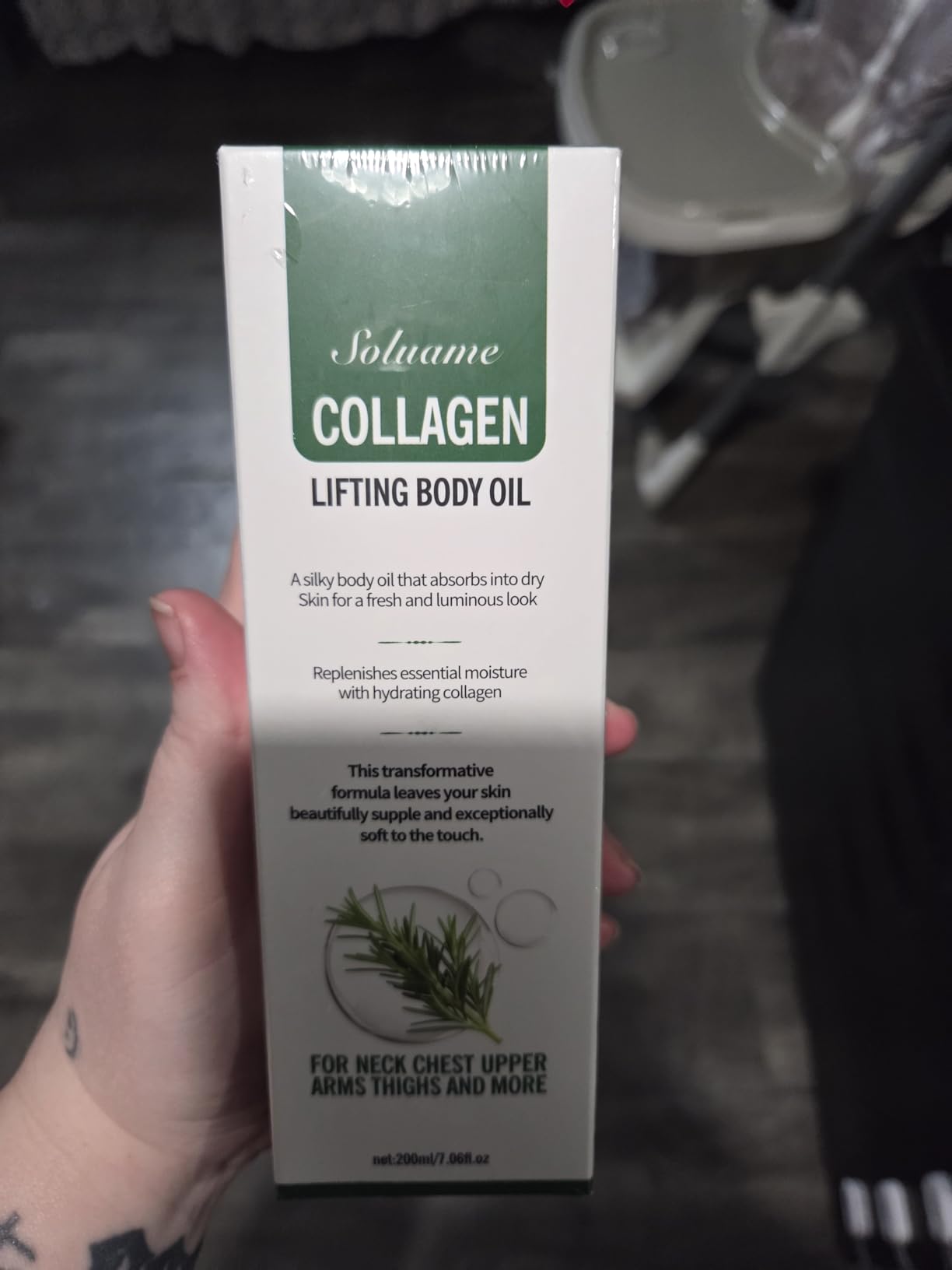 NIZENTA Moisturizing Collagen Body Oil, Post Bath Collagen Oil for Skin Tightening, Lightweight Texture, Suitable for The Whole Body, Moisturizing and Firming the Skin, 200 ml