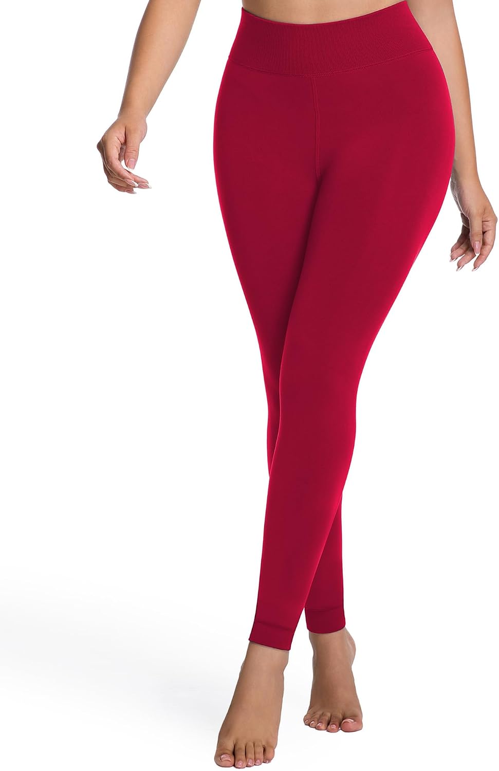 Fleece Lined Leggings for Women - High Waisted Thick Thermal Yoga Pants Soft Comfortable Velvet Tights