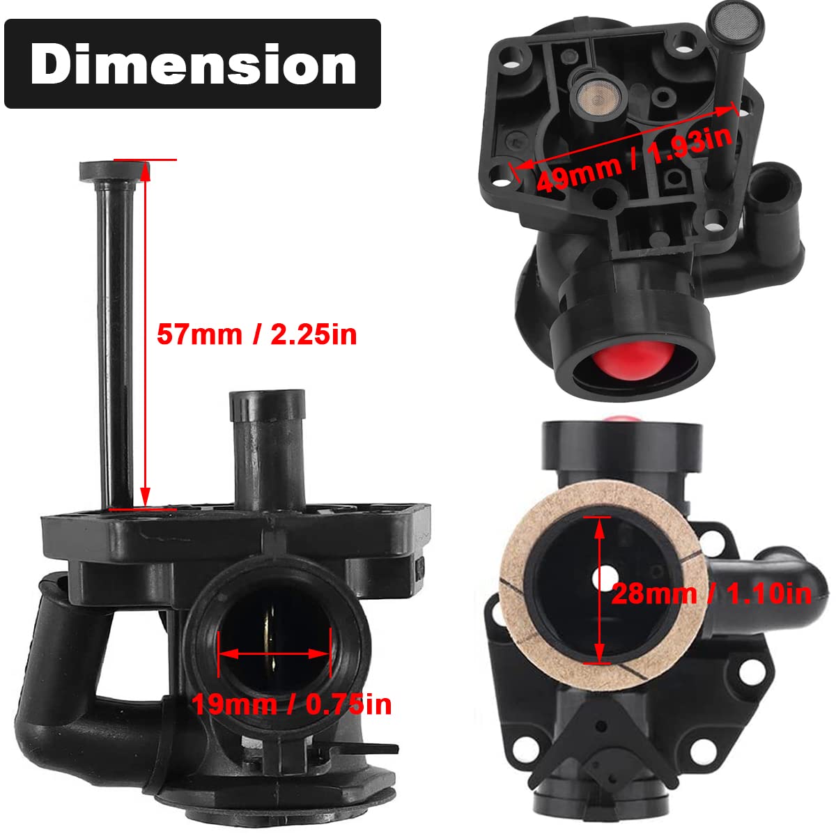ZAMDOE 795477 Vergaser für Briggs & Stratton 795469 794147 699660 794161 498811 498809, mit Luftfilter, Dichtungsmembran, Zündkerzen Federn, für Kraftstofftank von BS-Vertikalmotoren