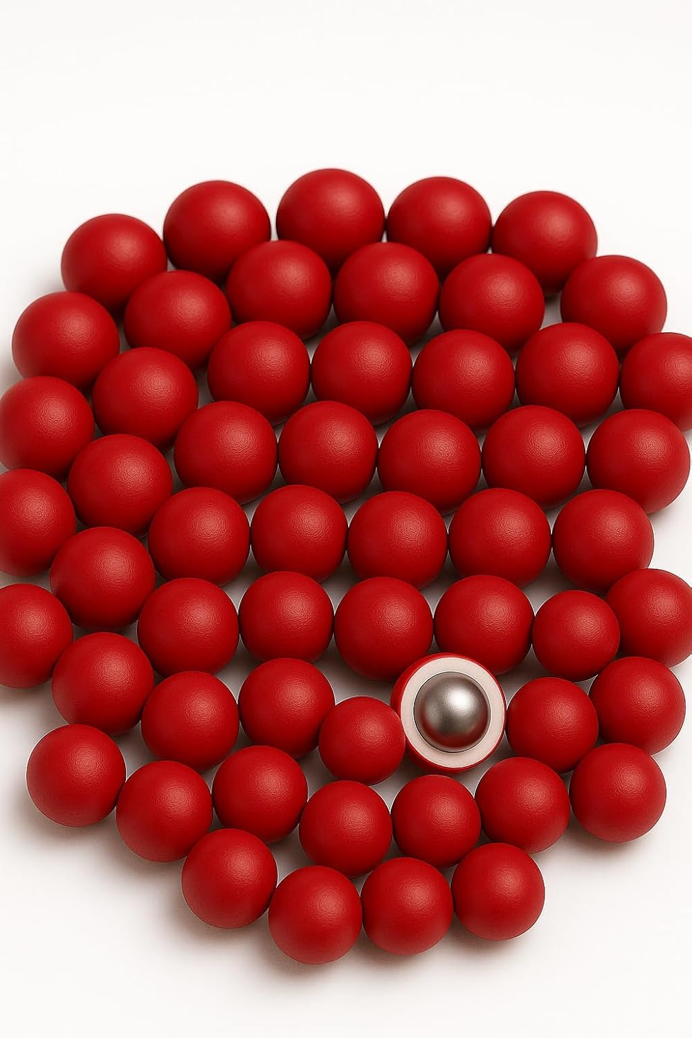 A.C.I.L. Lot de 40 billes en acier avec revêtement ABS 17,25 mm Rouge 10 g