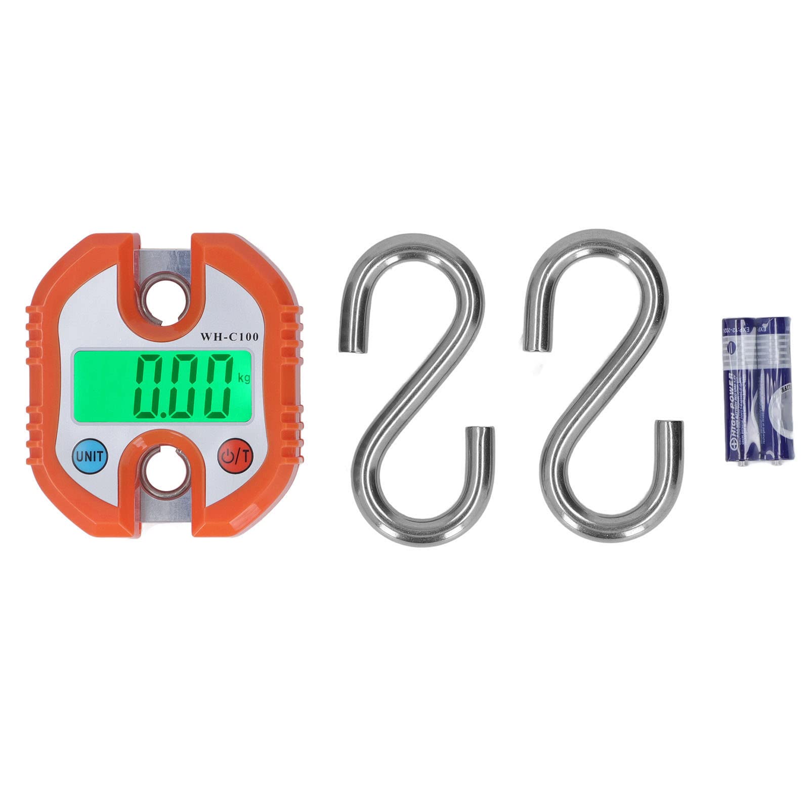 Balance Suspendue Arrêt Automatique 150 Kg, Pèse-Bagages Structure Résistante, pour Entrepôt, Logistique et Transport (Orange)