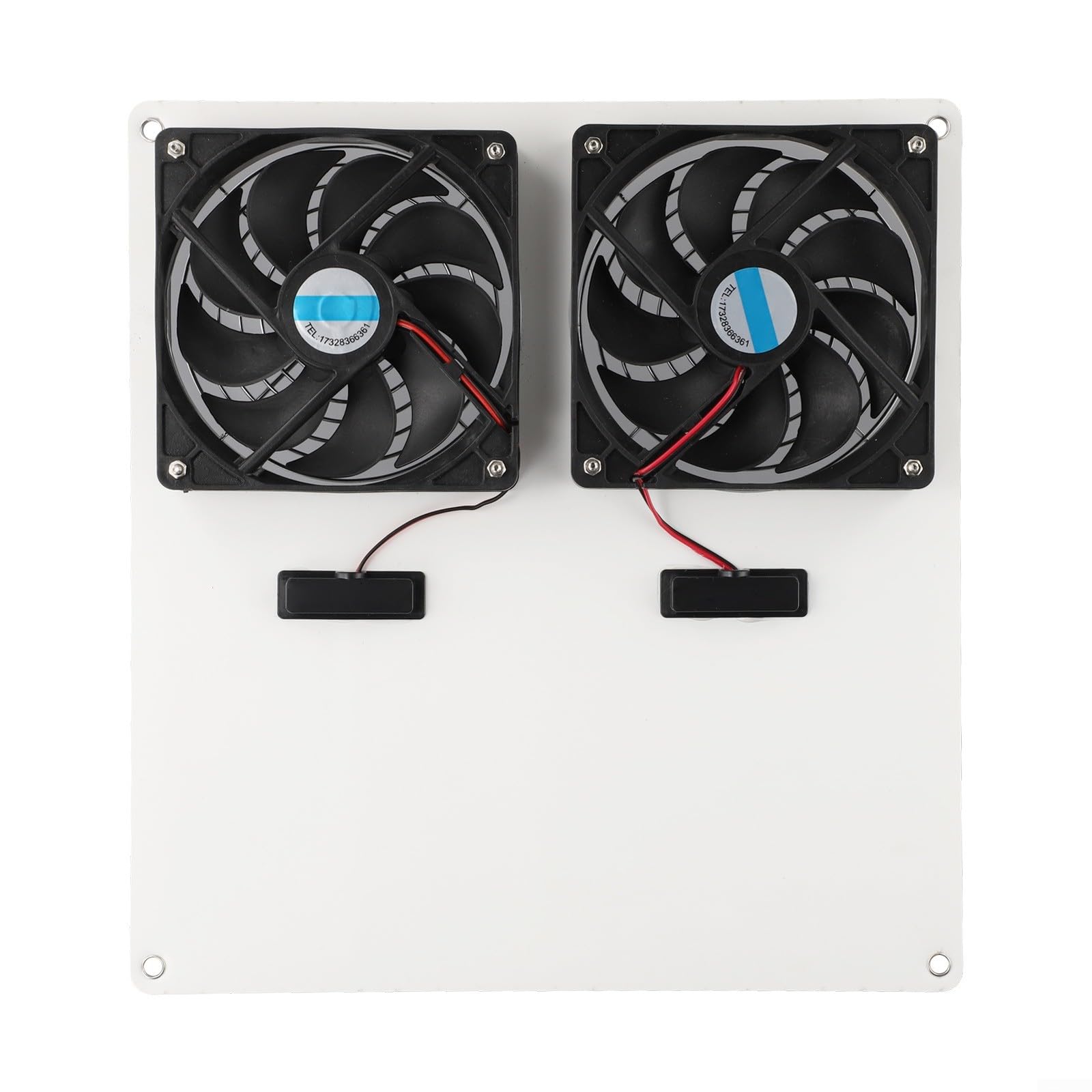 Solarbetriebenes Doppelventilator-Panel-Lüftungssystem für Dachboden Haustierhaus RV Keller Werkstatt mit doppeltem Kugellager-Motor 40 W 280 x 280 mm