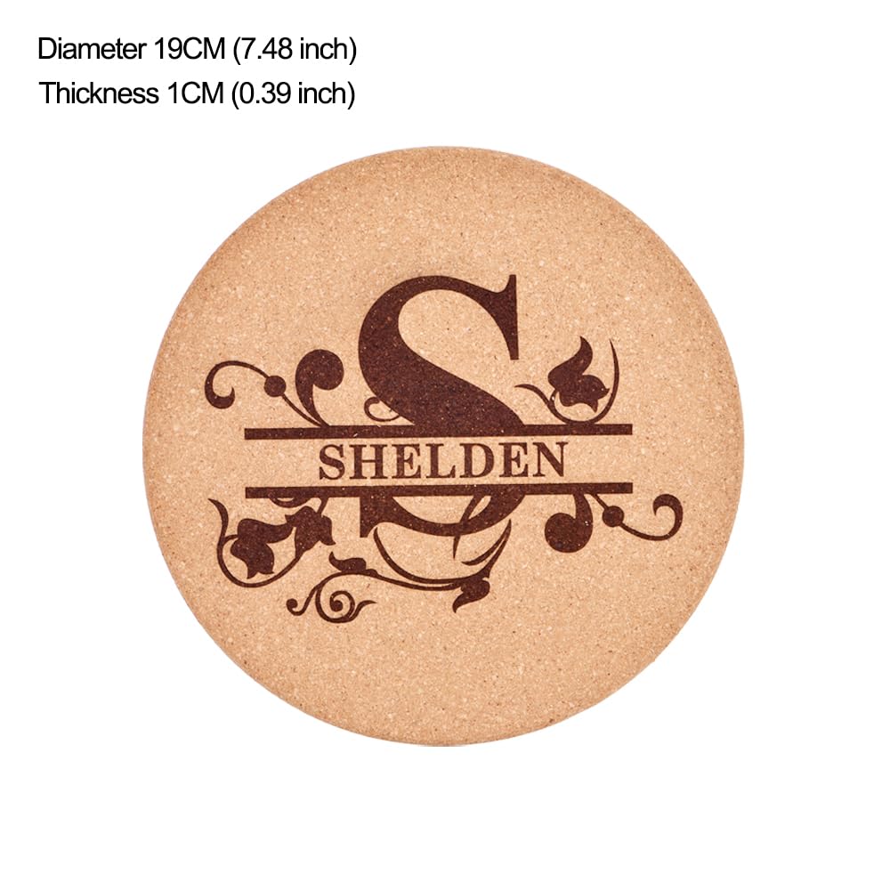 Personalized Cork Trivets, Custom Engraved Absorbent Trivets for Hot Dishes, Pots, Pans, Baking Sheets, Hot Plates for Table (S)