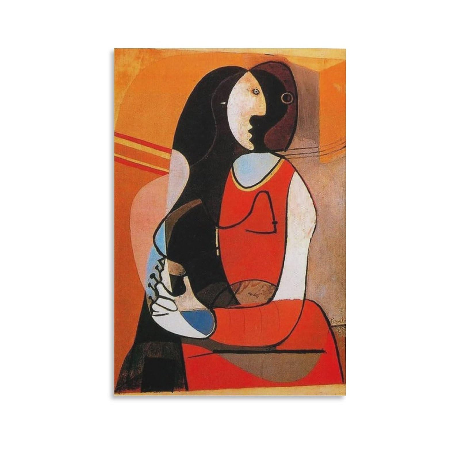 615 パブロ・ピカソ 人物像 女性像 ポスター インテリア キュビズム 額装 Amazon.co.jp: ポスター キュビズムの画家 パブロ・ピカソ 座っ