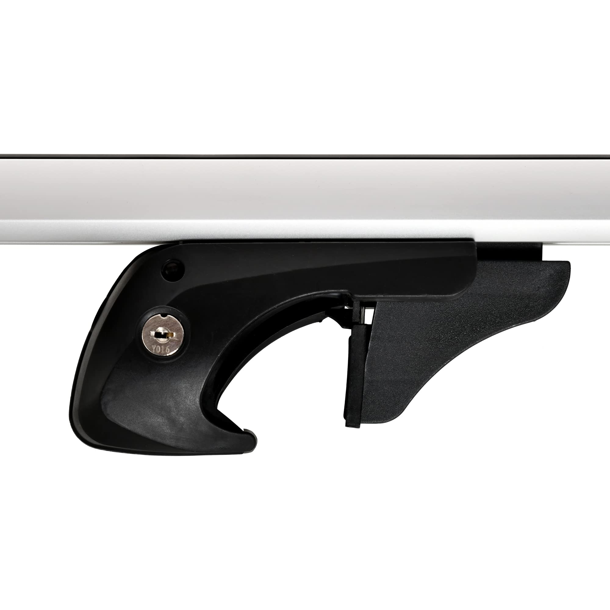 HOMCOM Barres de Toit de Voiture transversales 135 cm, Porte-Bagage verrouillables 2 clés fournies Alliage d'aluminium, Compatible avec Les Rails latéraux surélevés d'une Largeur de 120 cm, argenté