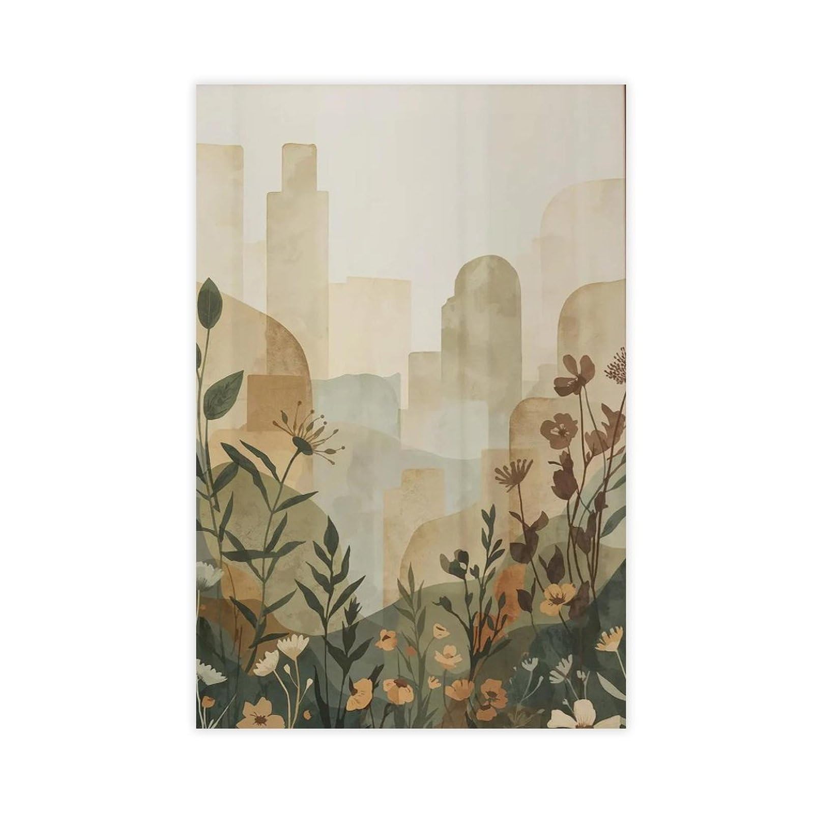 Bareronor Nature Wall Mural Canvas Poster Bedroom Decor Landscape Office Room Decor Gift 12" L X 18" W