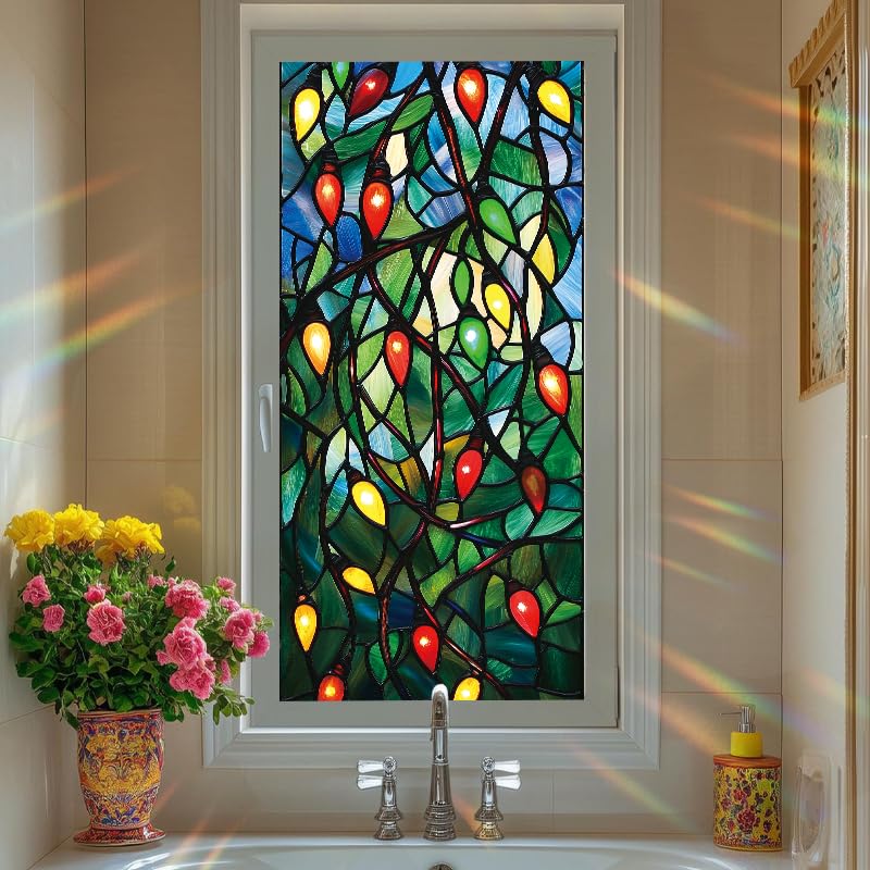 Vinilo Decorativo para Ventana 17.7x39.3 pulgadas Luces Navidad miniatura 7