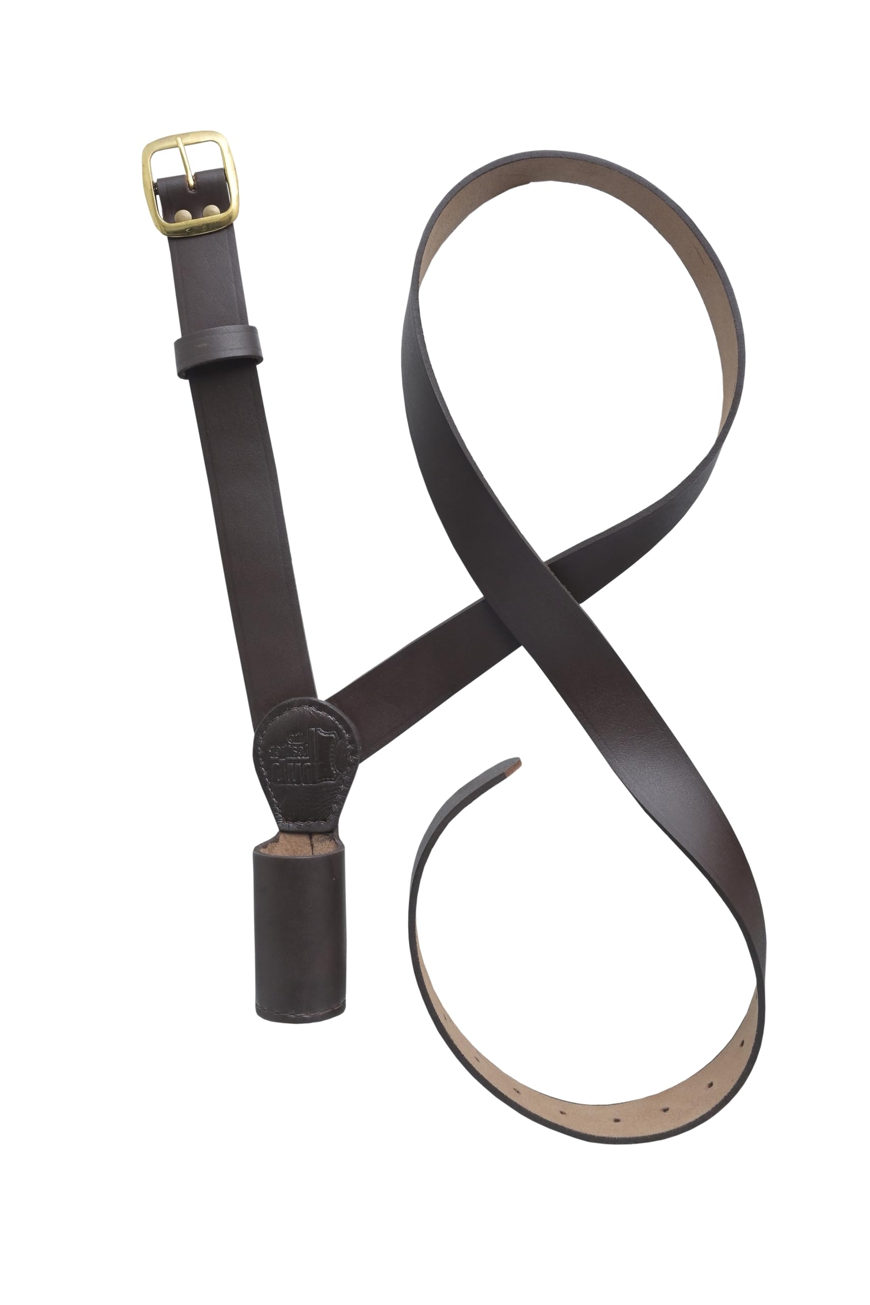 Sangle d'épaule réglable pour mât de drapeau, sangle en cuir marron avec boucle en laiton doré, options d'épaule gauche et droite, défilé de cérémonie militaire en plein air
