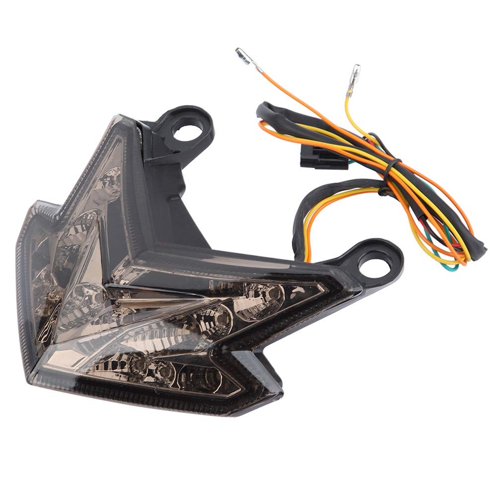 Yctze Luce di stop per motocicletta a LED, fanale posteriore per fanale posteriore per Z800 2013 2014(Nero)