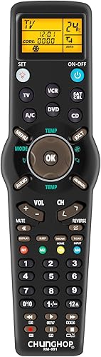 CHUNGHOP Control remoto universal de aprendizaje IR para Smart TV SAT DVD CBL CD VCR aire acondicionado 6 en 1 RM-991 controlador multifuncional con