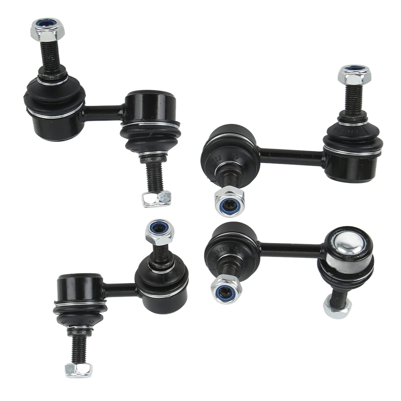 4 Piezas Barra Estabilizadora K90452 K90453 K90454 K90455 para EL 2001-2005 Enlace Metalico Suspensión Delantera Reduce Ruidos y Mejora Estabilidad