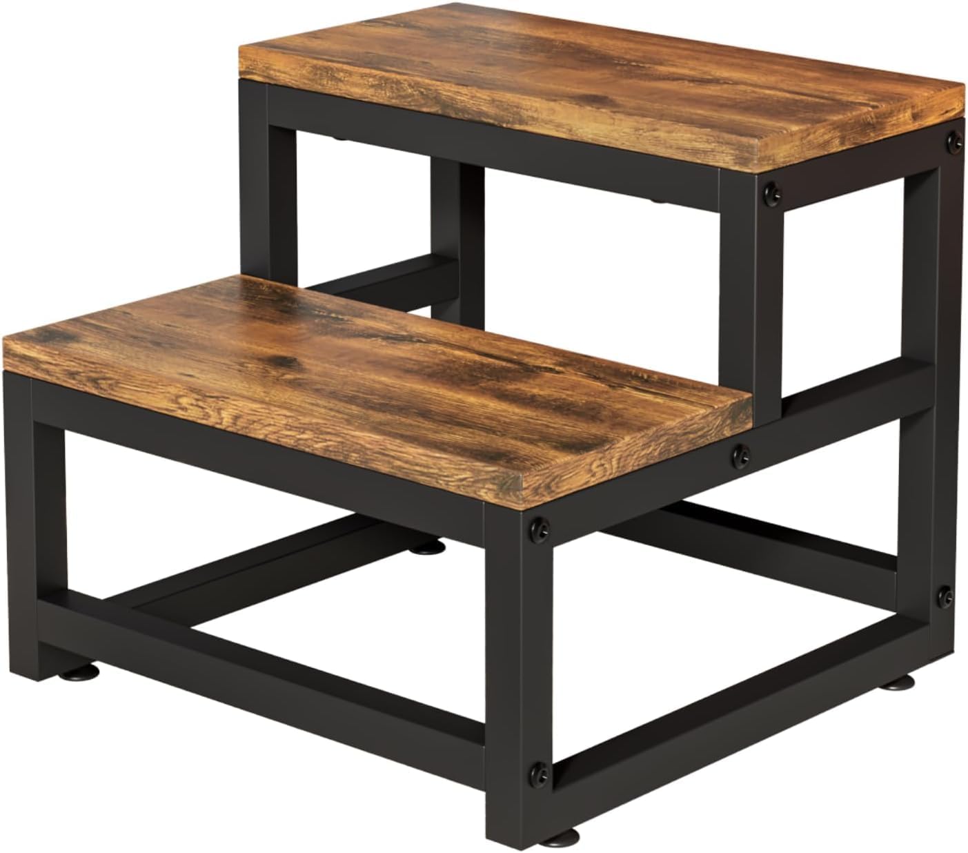 Forthcan Wooden Step Stools for Adults Kids, 2 Step Stool, Heavy Duty