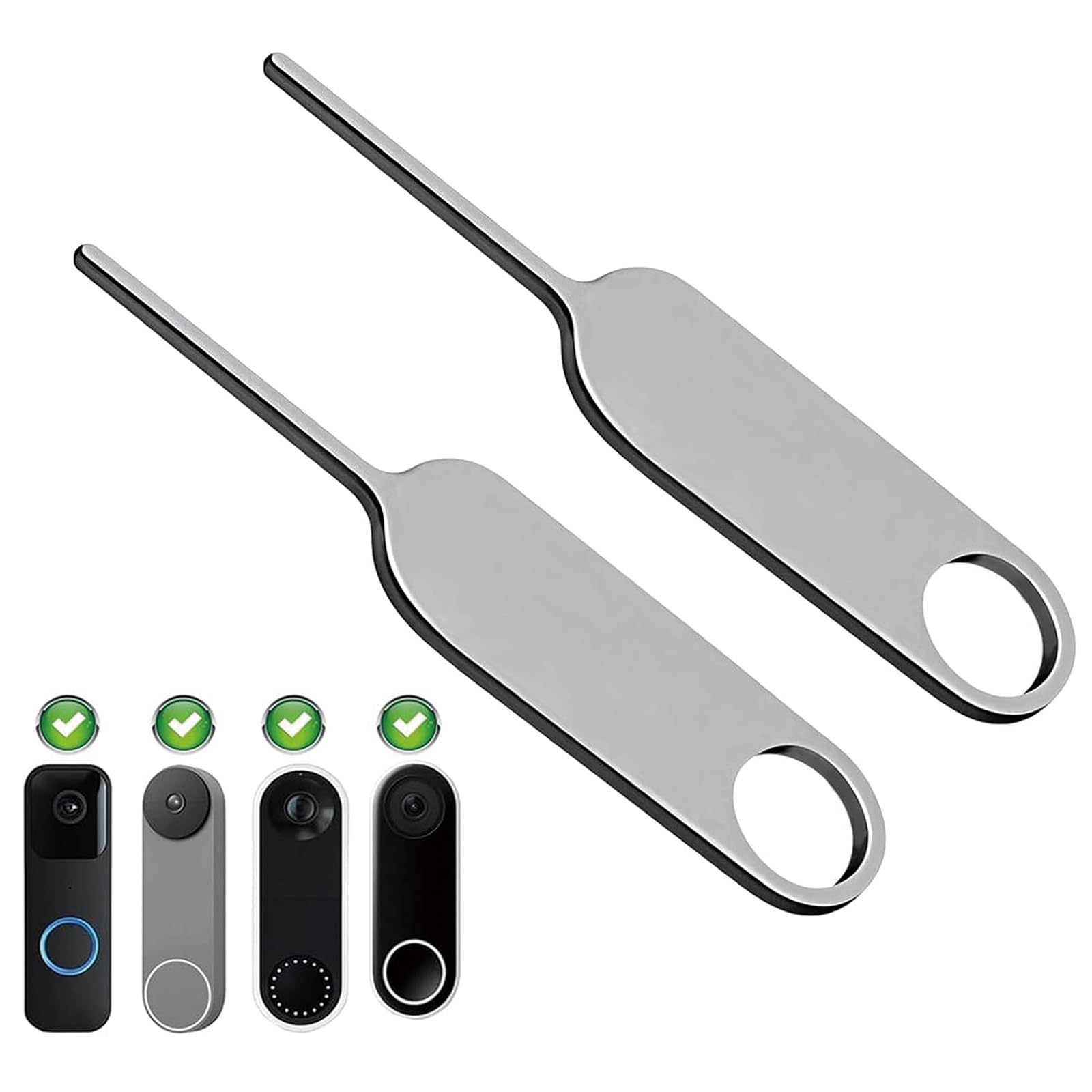 BELIEFLUO Nest Video Doorbell Security Pin Key, Release Removal Tool, Dismantle Doorbell Battery and Mount Replacement, Compatible with Nest Doorbell Camera, Chime and Alro Vedio Doorbell Keys, 2 Pack