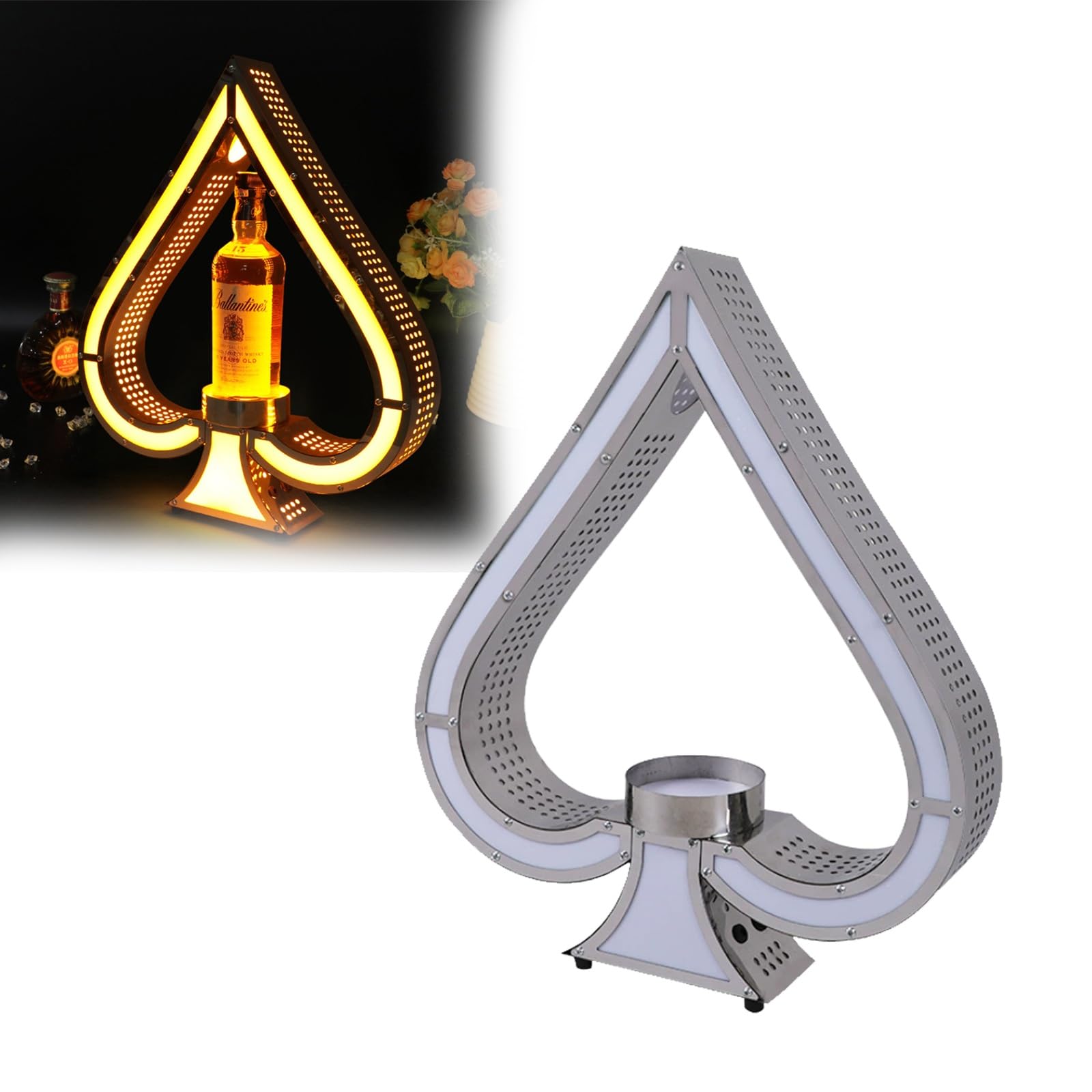 Espositore a LED per bottiglie di vino, con luce rossa, per bar, hotel, discoteche e feste private