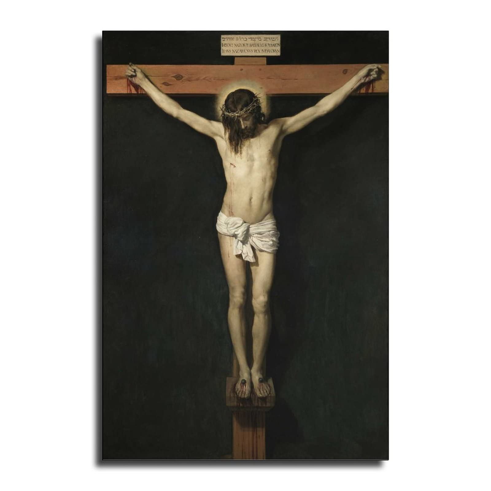 イエス・キリスト ヴィンテージ 絵画 額縁 蚤の市 INRI 十字架 アート イエス・キリスト ヴィンテージ 絵画 額縁 蚤の市 INRI 十字架