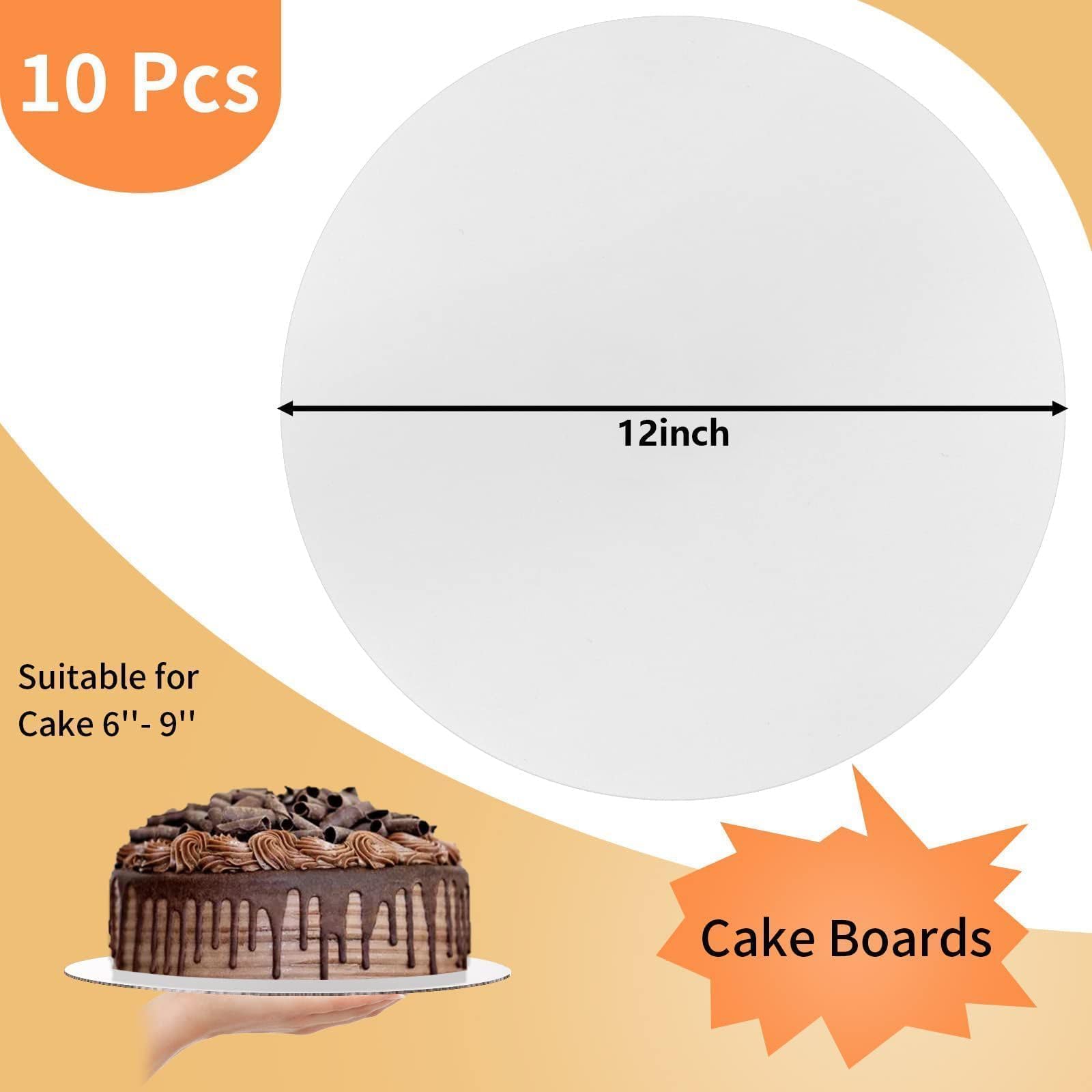 Lot de 12 planches à gâteau rondes en carton doré 20,3 c de diaètre Lot de 12 planches à gâteau rondes en carton doré 20,3 c de diaètre