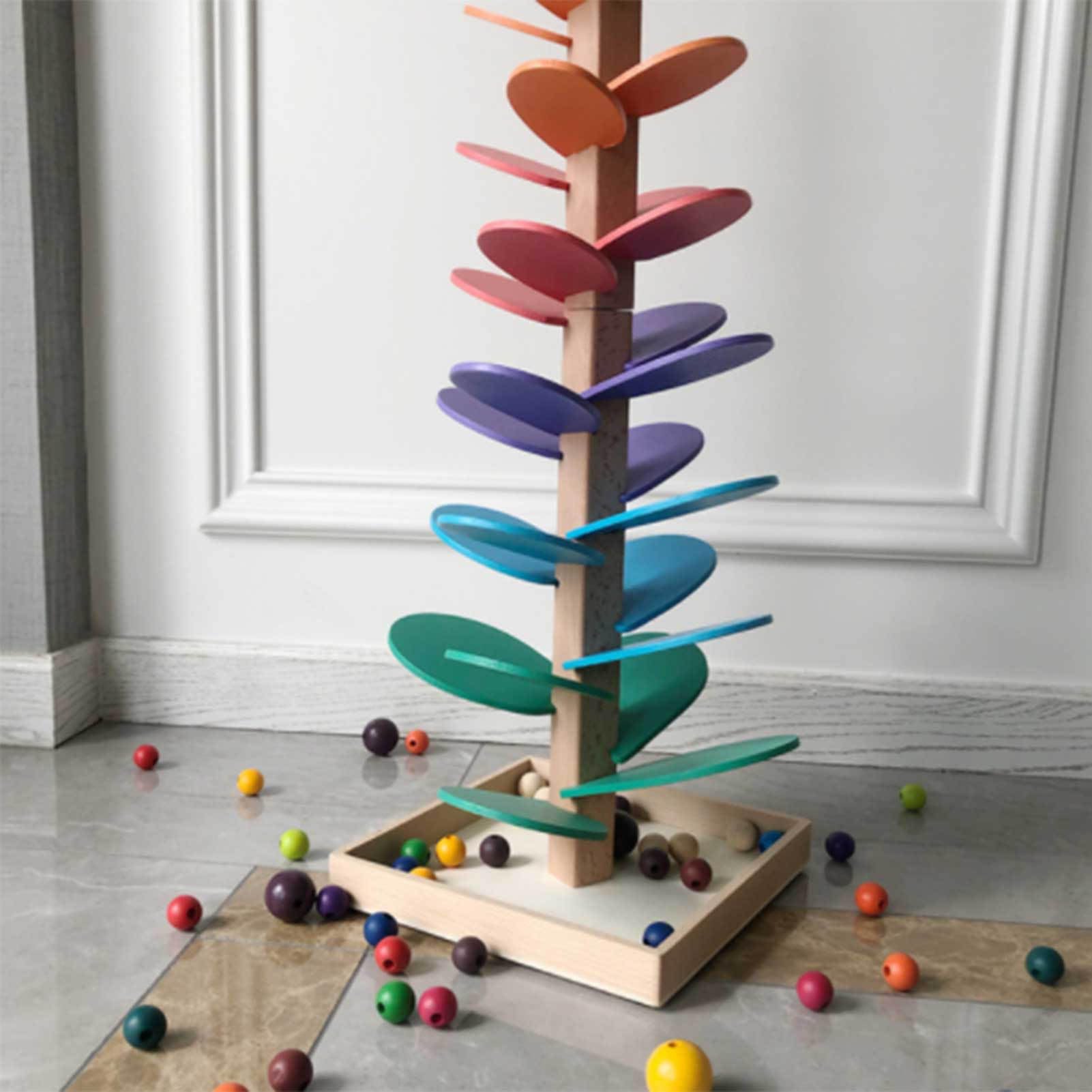 Generisch Rainbow Stacker | Developmental Toy Motor Skills Problema Solving Colorring Piramide con filettatura elicoidale gioco ingranaggi torre impilabile anelli piramide
