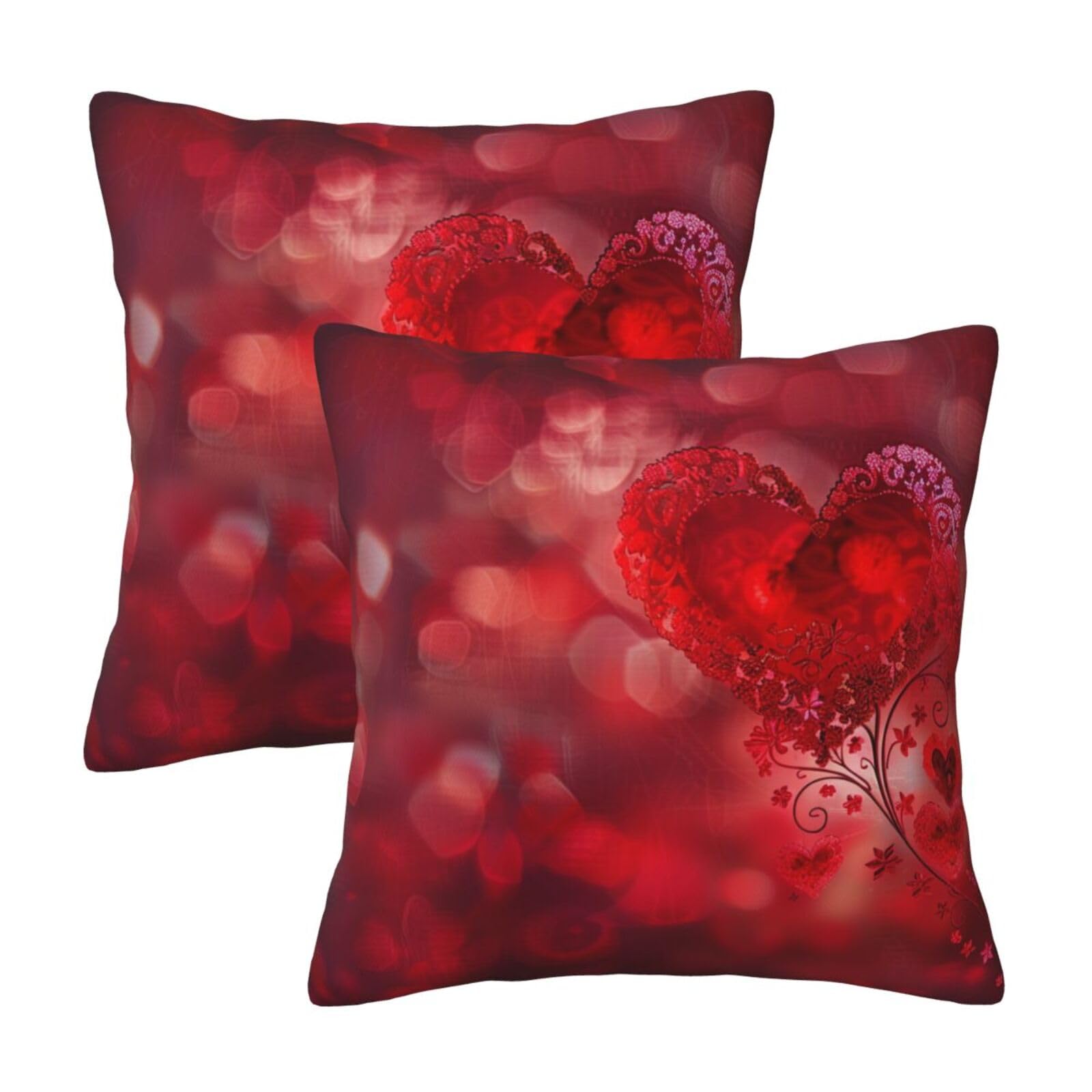kkvhhyuo Flower Print Pillow Covers Set of 2, Square Decorative Cushion Covers with Hidden Zipper, Throw Pillow Cases for Living Room Sofa Bed Chair, 50x50 cm