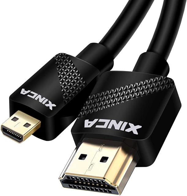 Micro HDMI Cable 6ft, Type D HDMI to Standard HDMI Support 3D, 4K Resolution