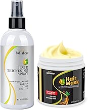 Bablabear Hair care Bundle: Deep Conditioning Hair Mask (16.9oz) & Root Lifting Thickening Spray (8.5oz) – Intensive Repair & Instant Volume Duo for Thin, Damaged Hair