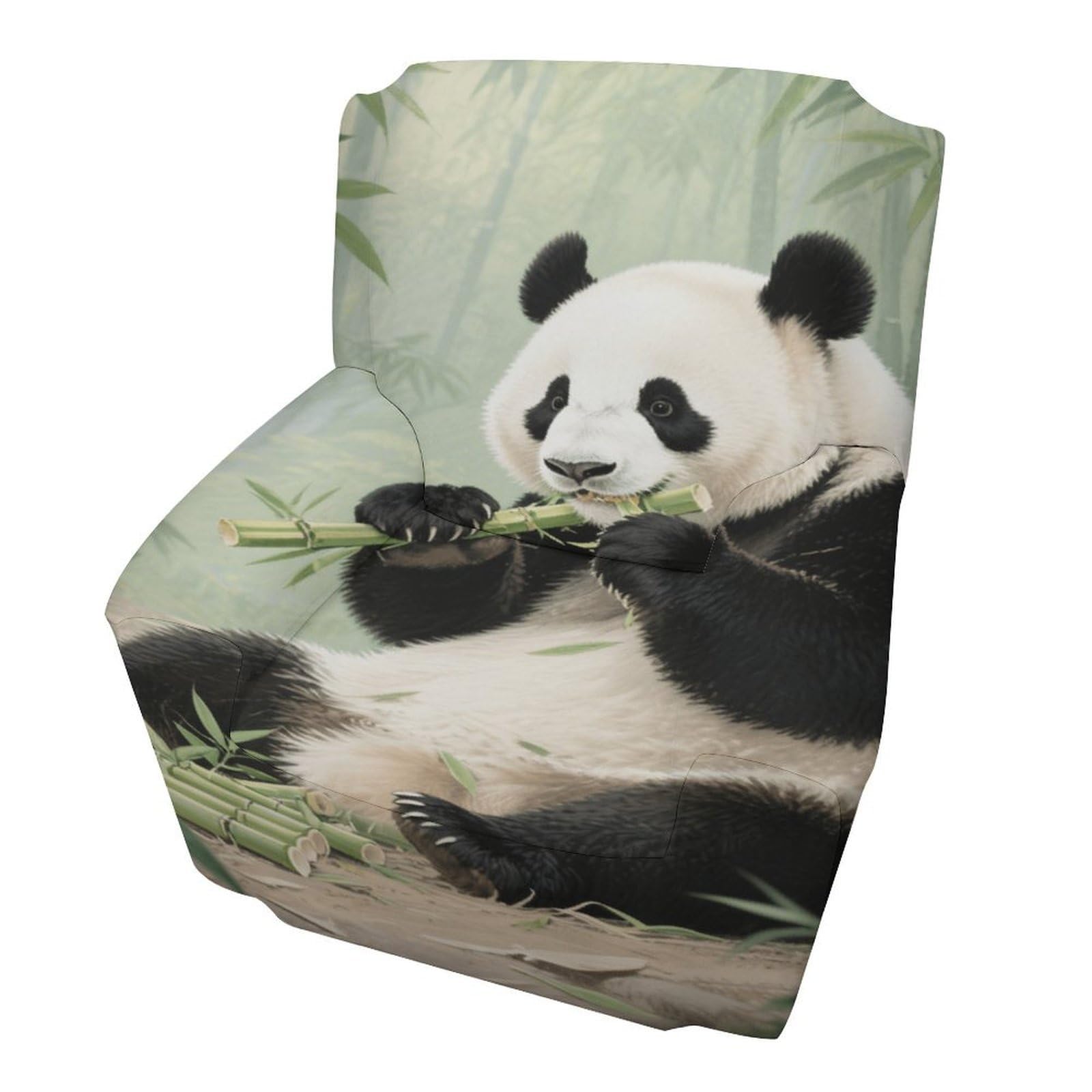 Fekiloot Style Giant Pandas Eating Bamboo Couch Cover Sofa Cover Sofa Slipcover