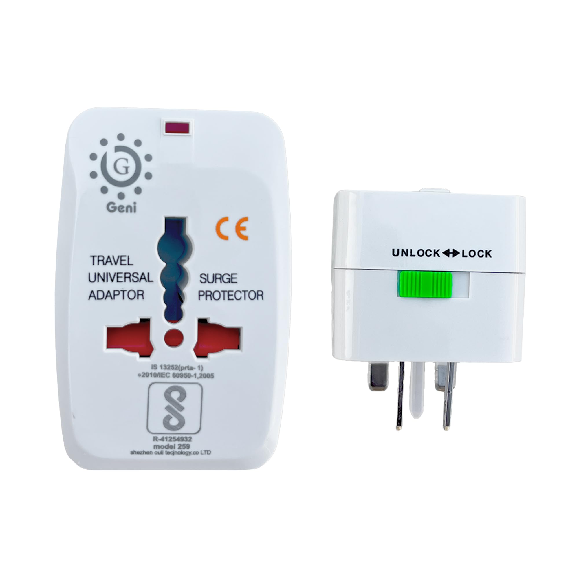 Geni All-in-One Universal Travel Adapter Plug | Worldwide Power Charger with USB Port | AC Socket Converter | Electric Plug Adapter for Travel (1 Pack, White)-image-12