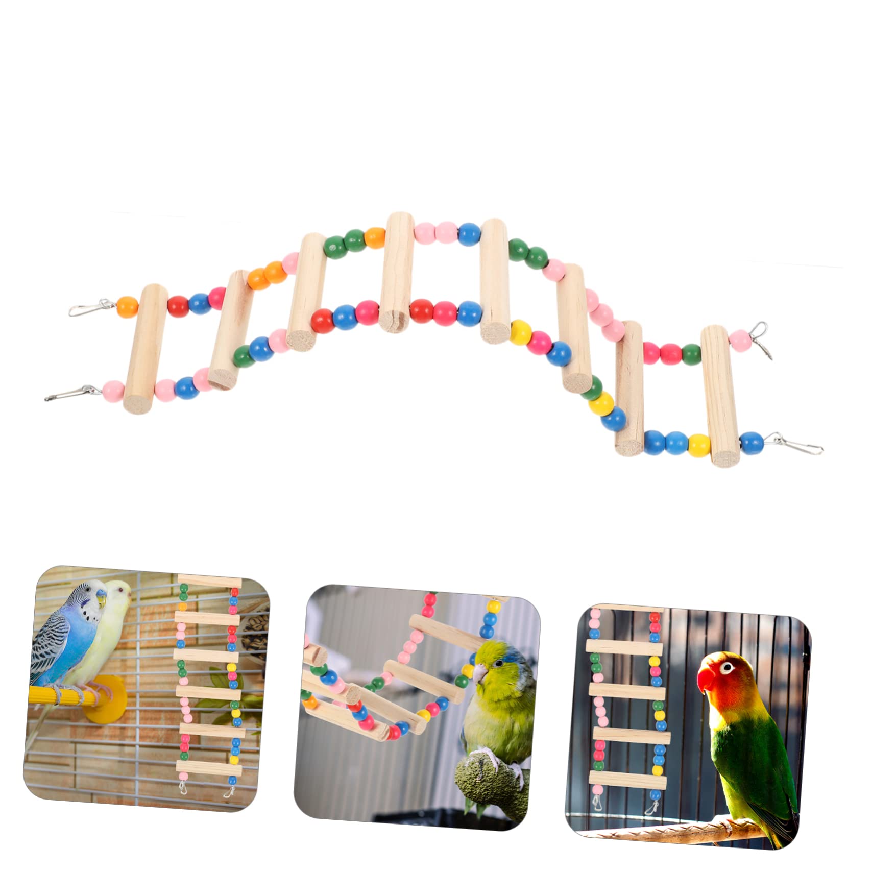 CABLEPELADO Scala Per Uccelli In Legno Giocattolo Multicolore - Decorazione