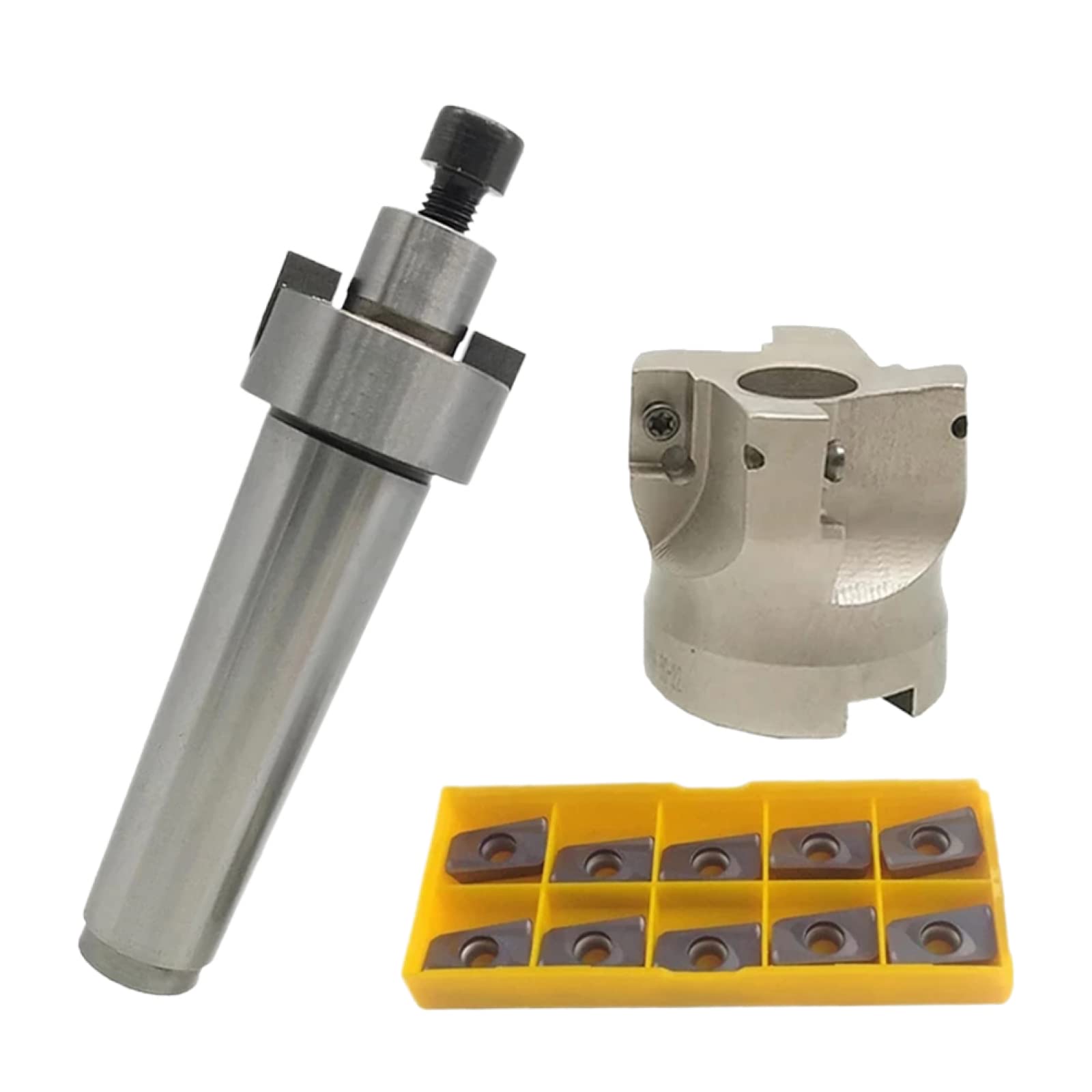 MT4 FMB22 Schaftfräser Halter Planfräser Holder Fräserhalterverlängerung 400R 50mm CNC Lather Schaftfräser + 4T APMT1604 CNC-Hartmetalleinsätze Wendeschneidplatten Carbide Fräseinsätze